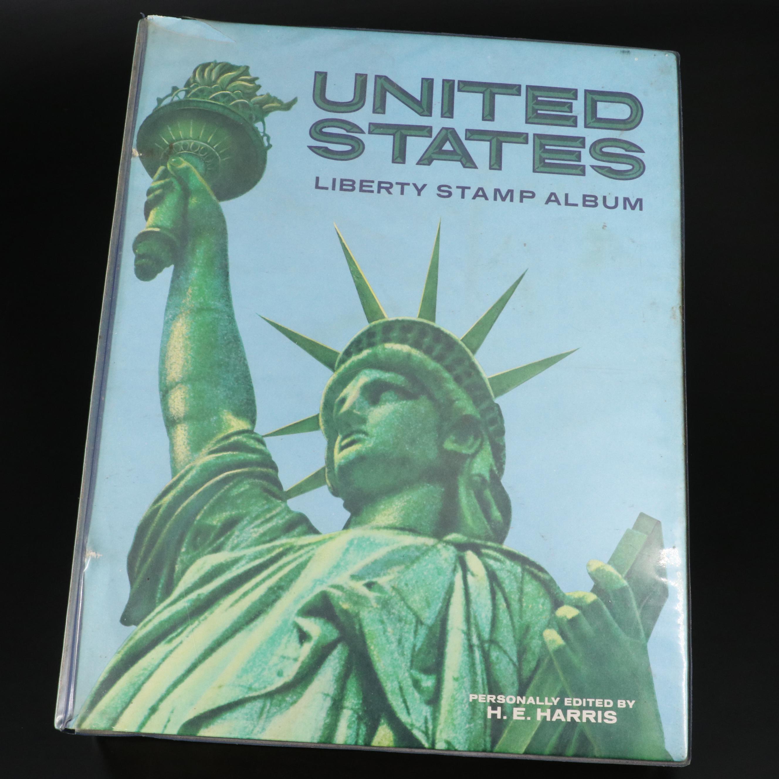 U.S. Postage Stamp Collection in a Liberty Stamp Album, 1861 to 1973