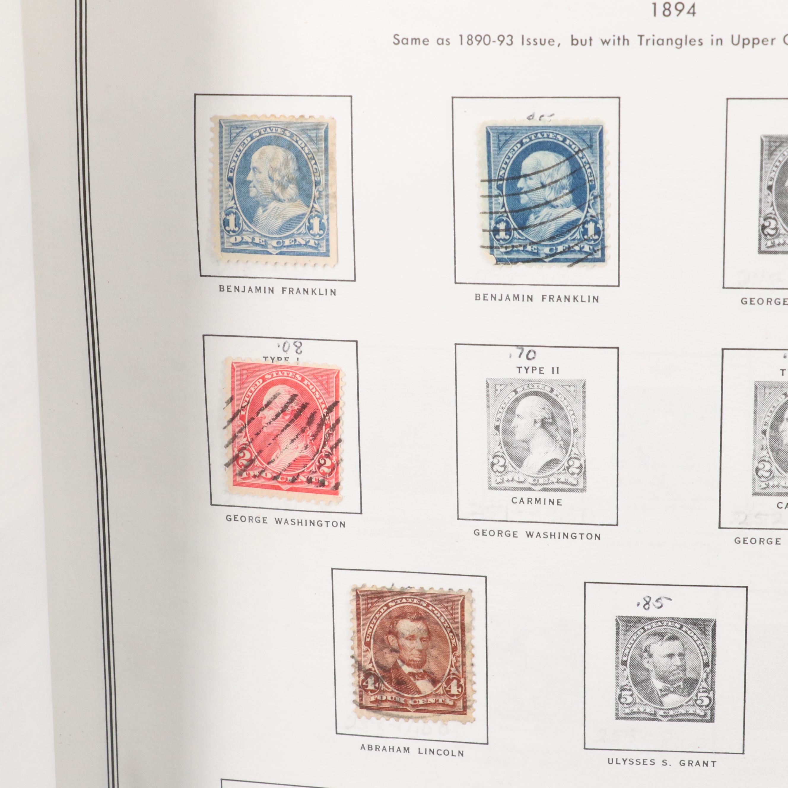 U.S. Postage Stamp Collection in a Liberty Stamp Album, 1861 to 1973