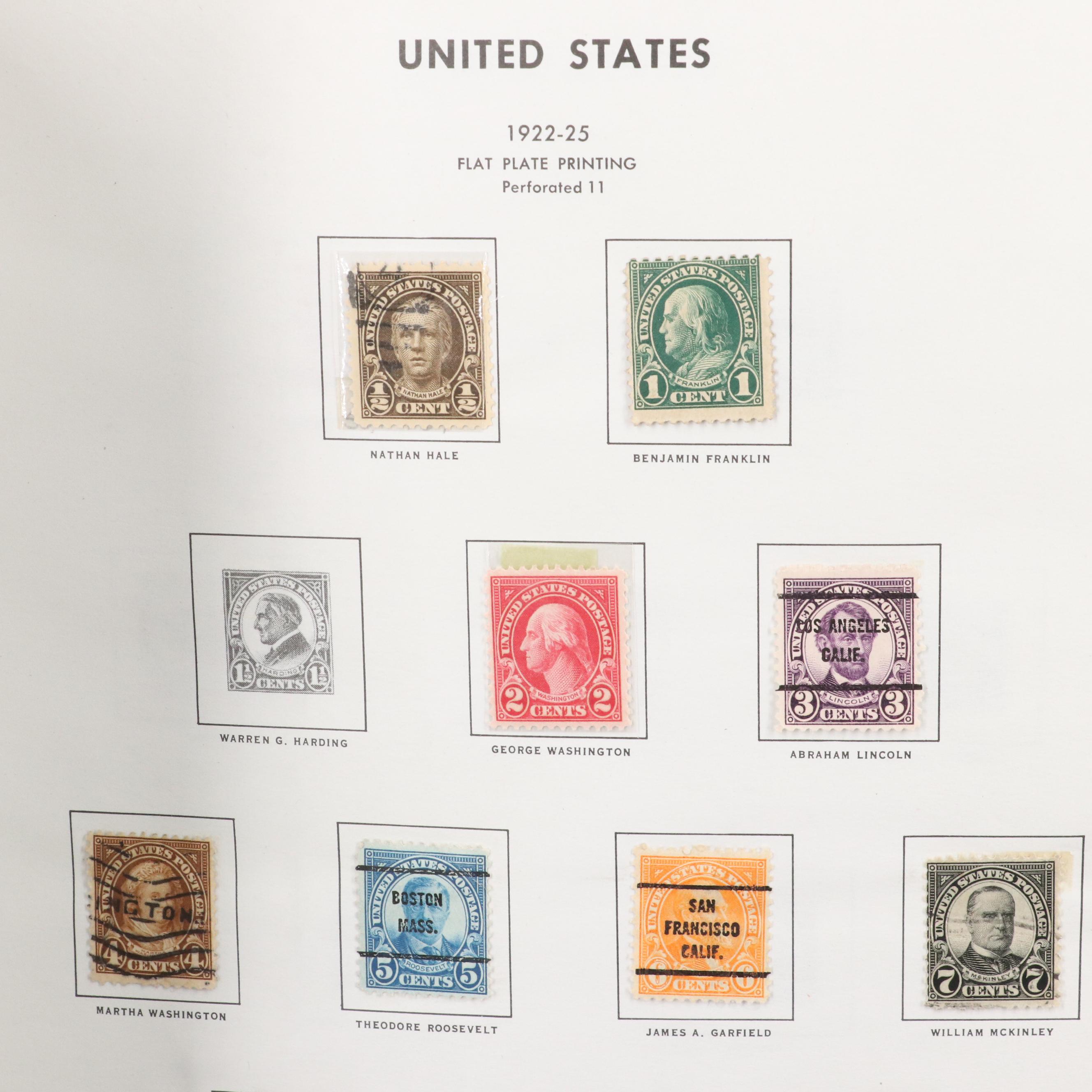 U.S. Postage Stamp Collection in a Liberty Stamp Album, 1861 to 1973