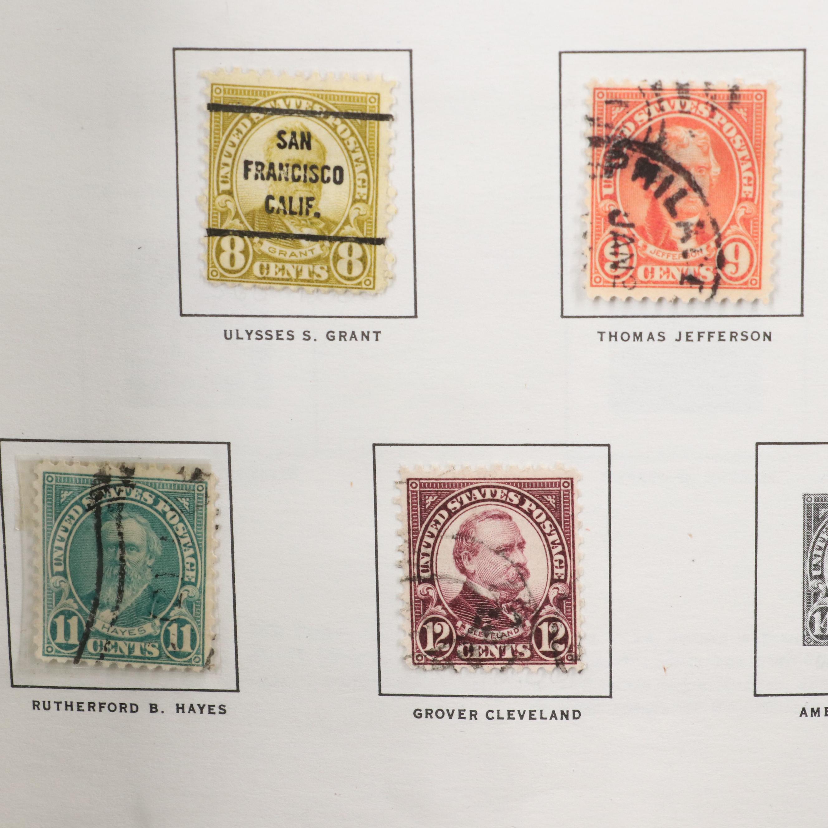U.S. Postage Stamp Collection in a Liberty Stamp Album, 1861 to 1973