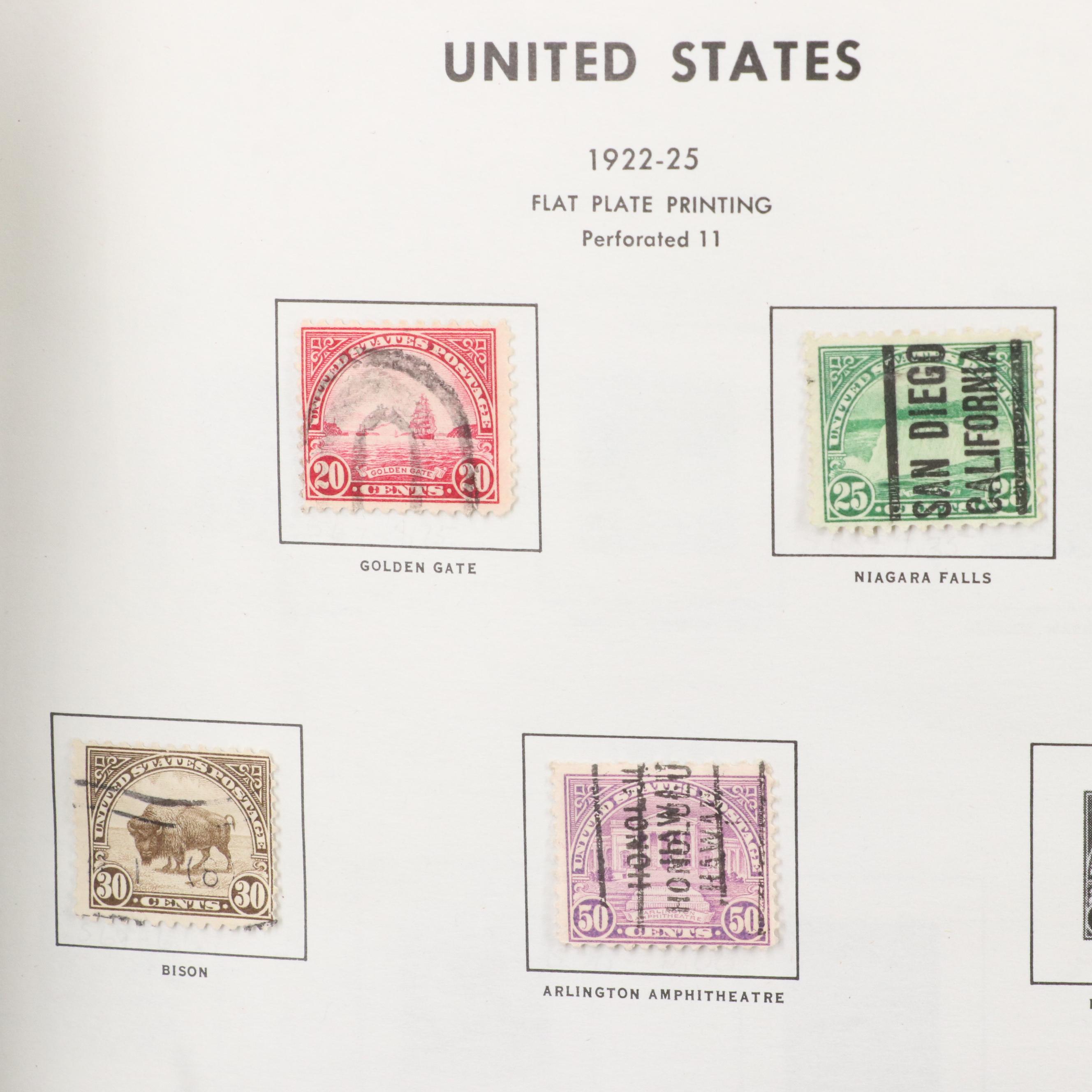 U.S. Postage Stamp Collection in a Liberty Stamp Album, 1861 to 1973