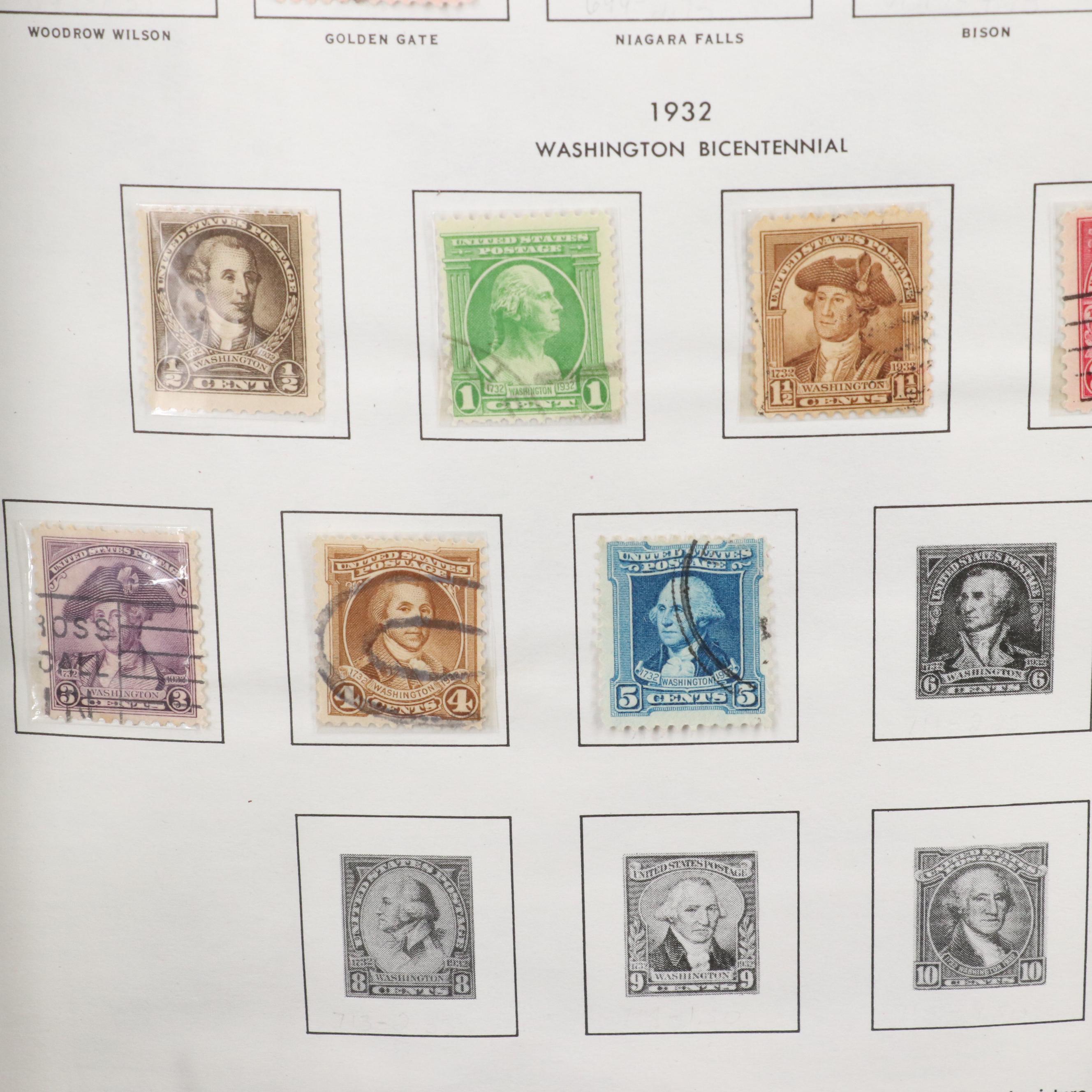U.S. Postage Stamp Collection in a Liberty Stamp Album, 1861 to 1973