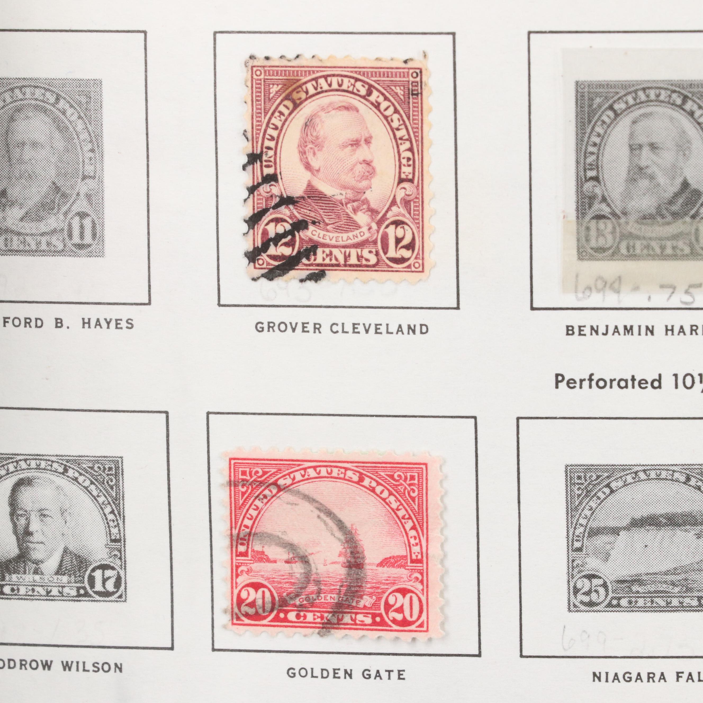 U.S. Postage Stamp Collection in a Liberty Stamp Album, 1861 to 1973