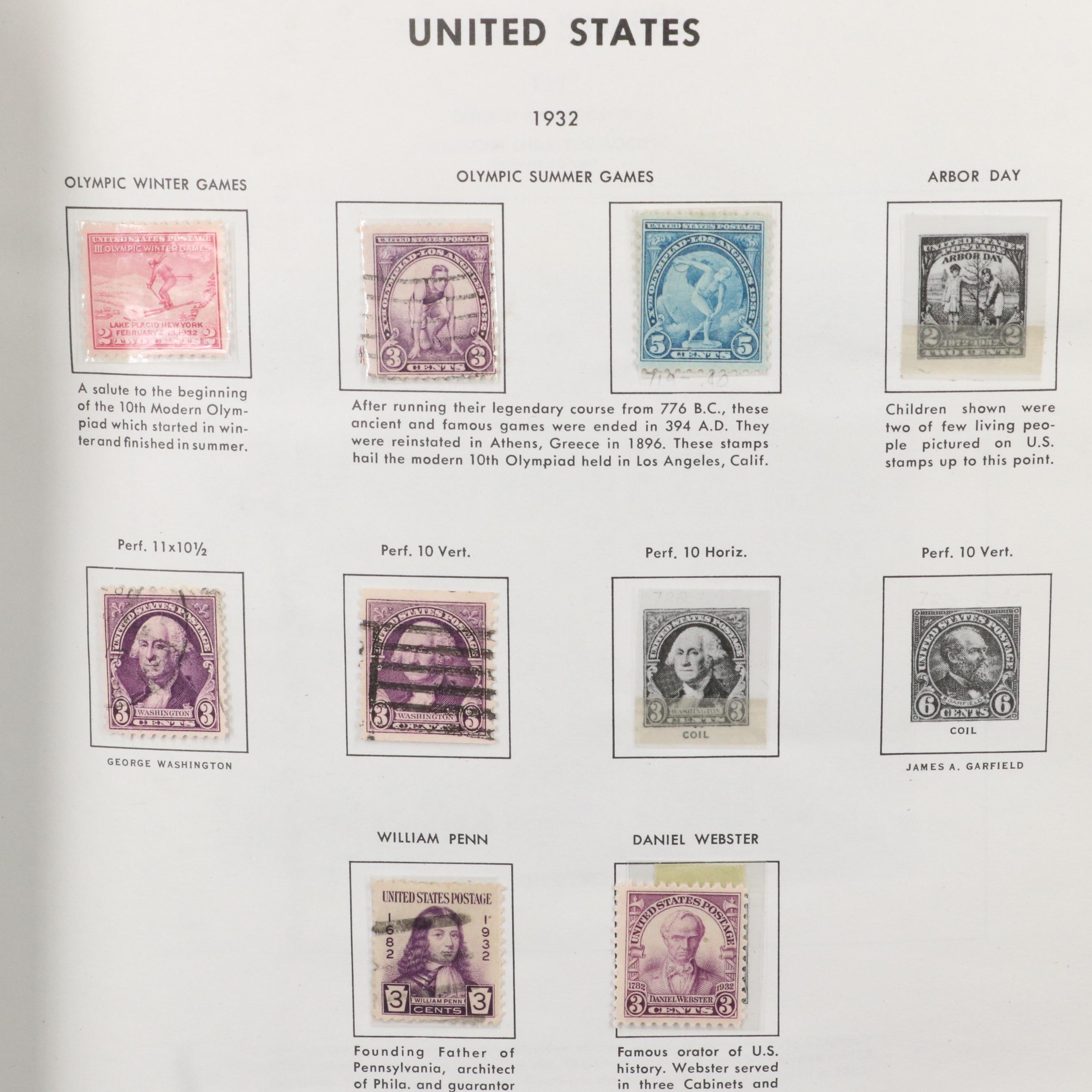 U.S. Postage Stamp Collection in a Liberty Stamp Album, 1861 to 1973