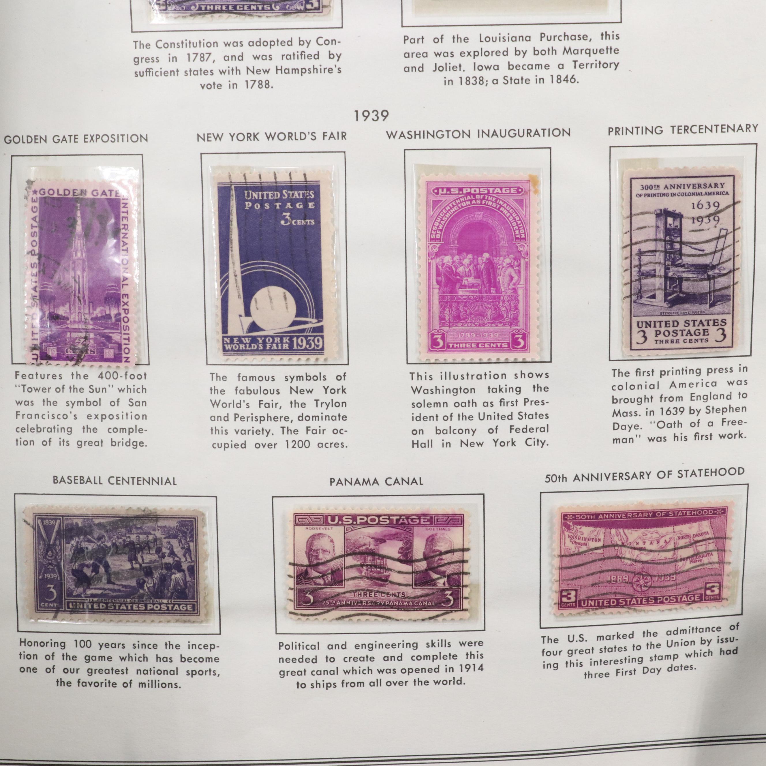 U.S. Postage Stamp Collection in a Liberty Stamp Album, 1861 to 1973