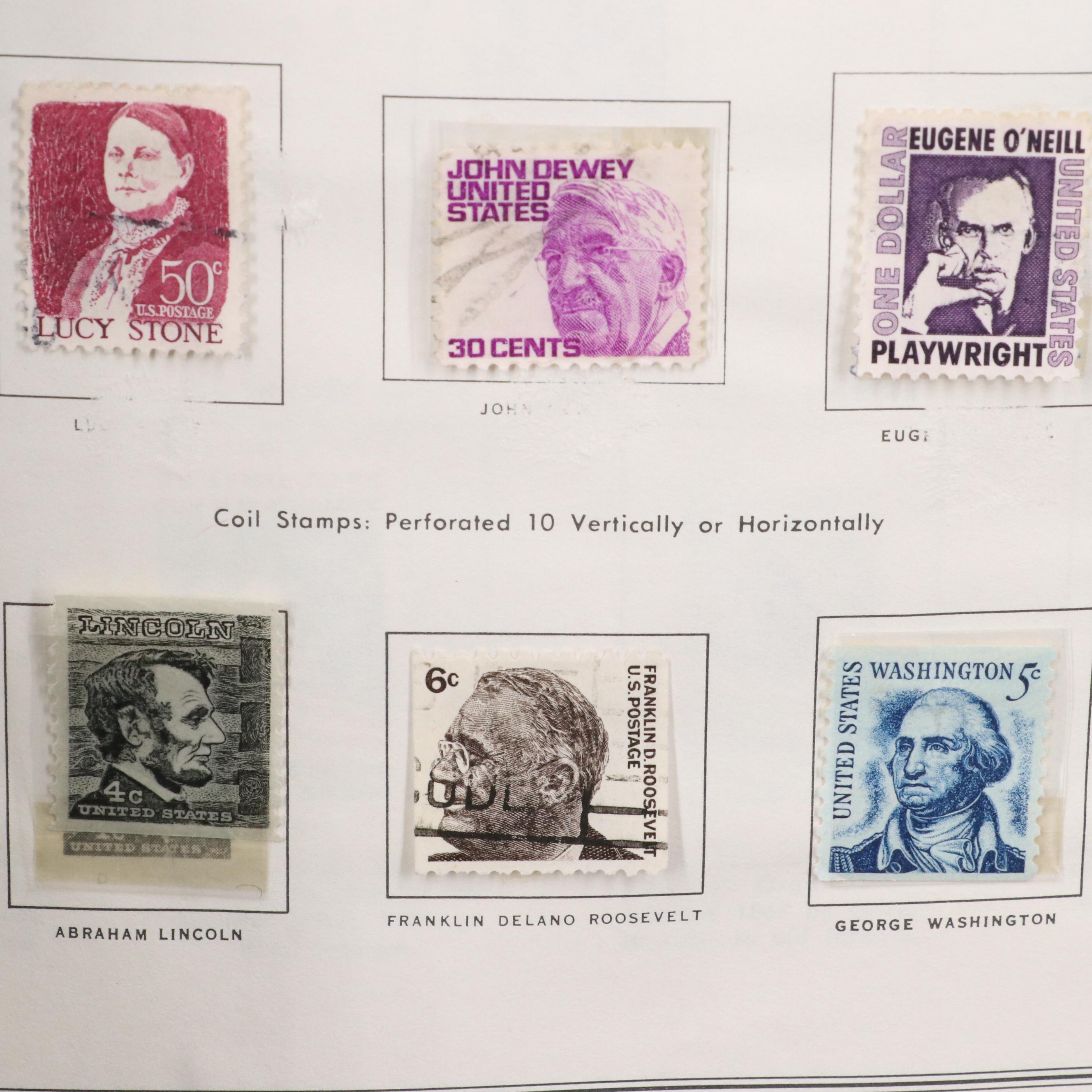 U.S. Postage Stamp Collection in a Liberty Stamp Album, 1861 to 1973