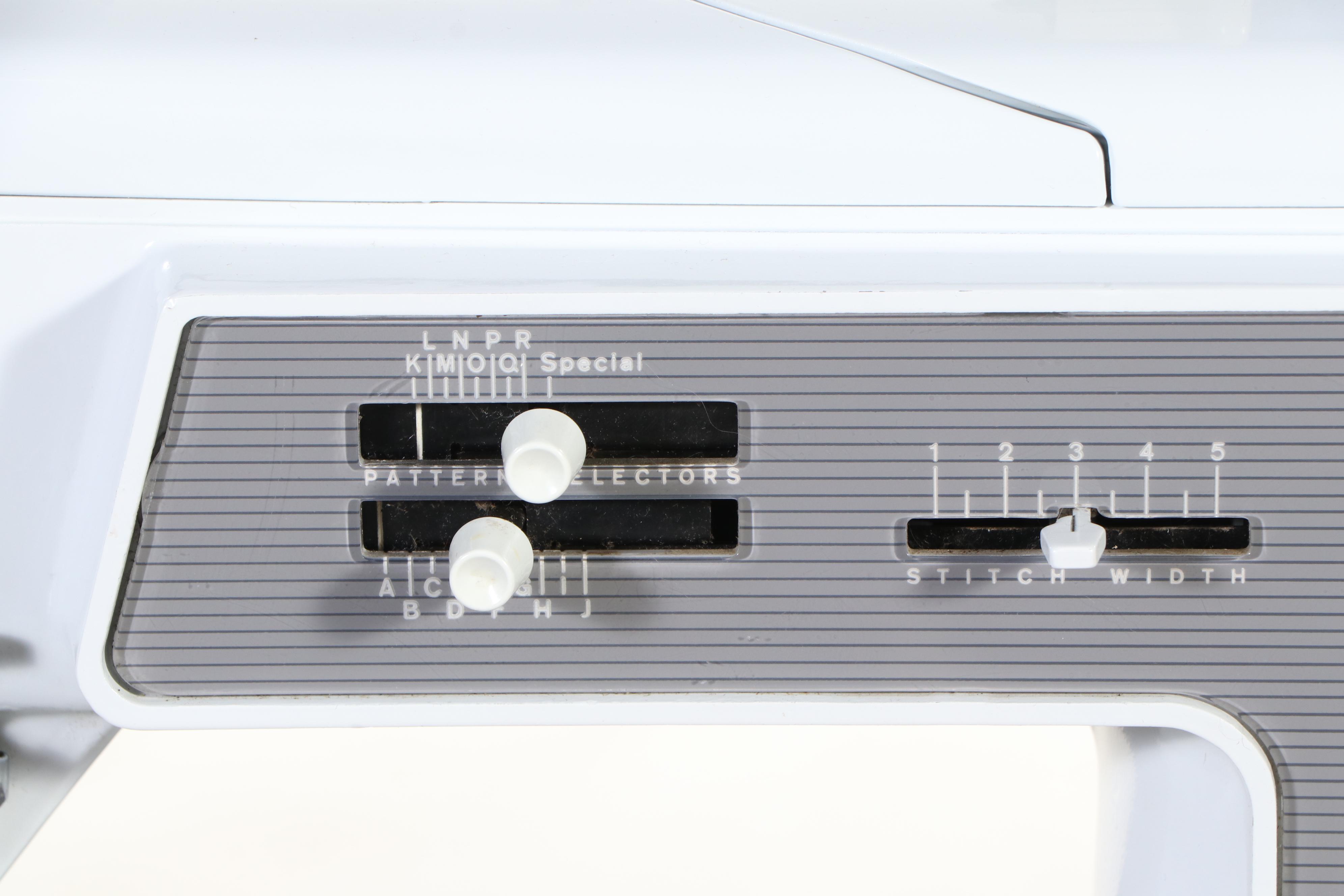 Singer Touch & Sew Model 600E Machine With Folding Cabinet, Mid-20th Century