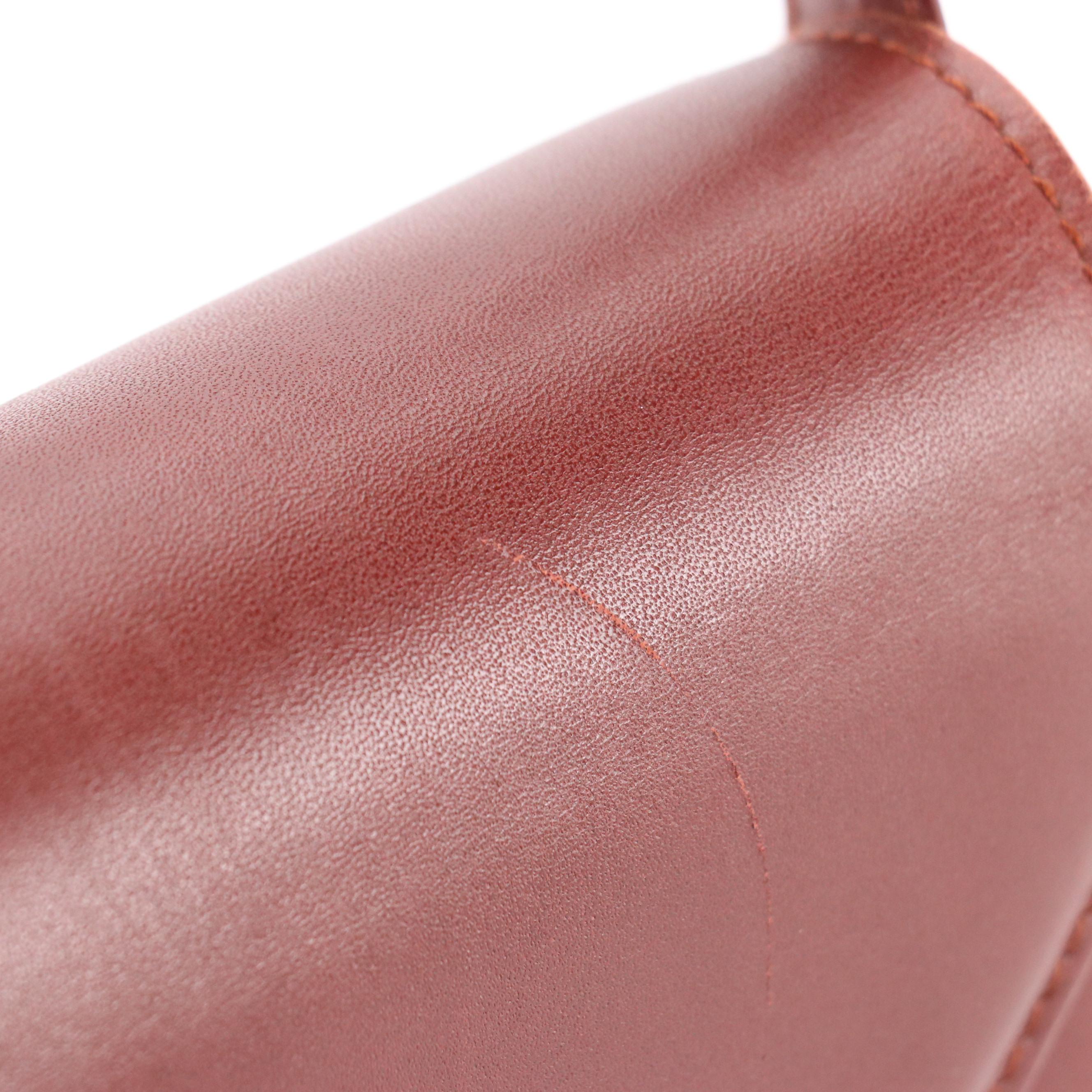 Les Must de Cartier Double-Flap Crossbody Bag in Burgundy Leather