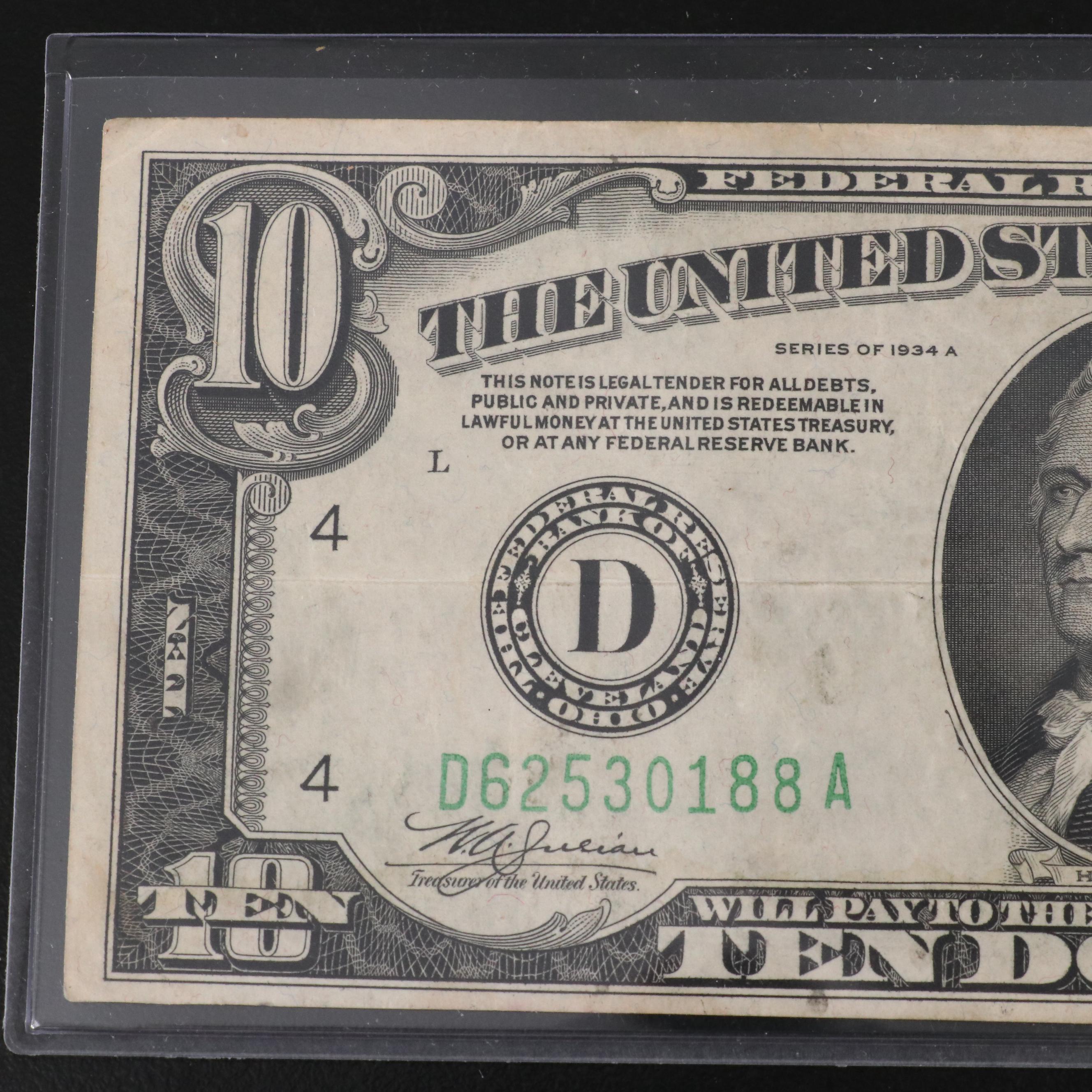 Collection of Eleven Different U.S. Currency Notes