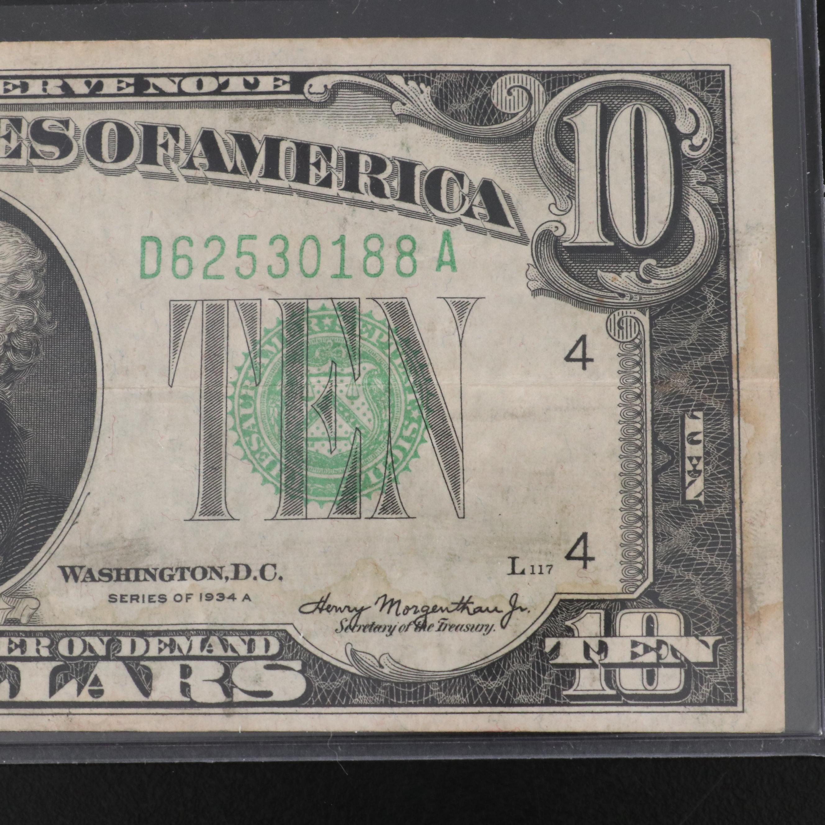 Collection of Eleven Different U.S. Currency Notes