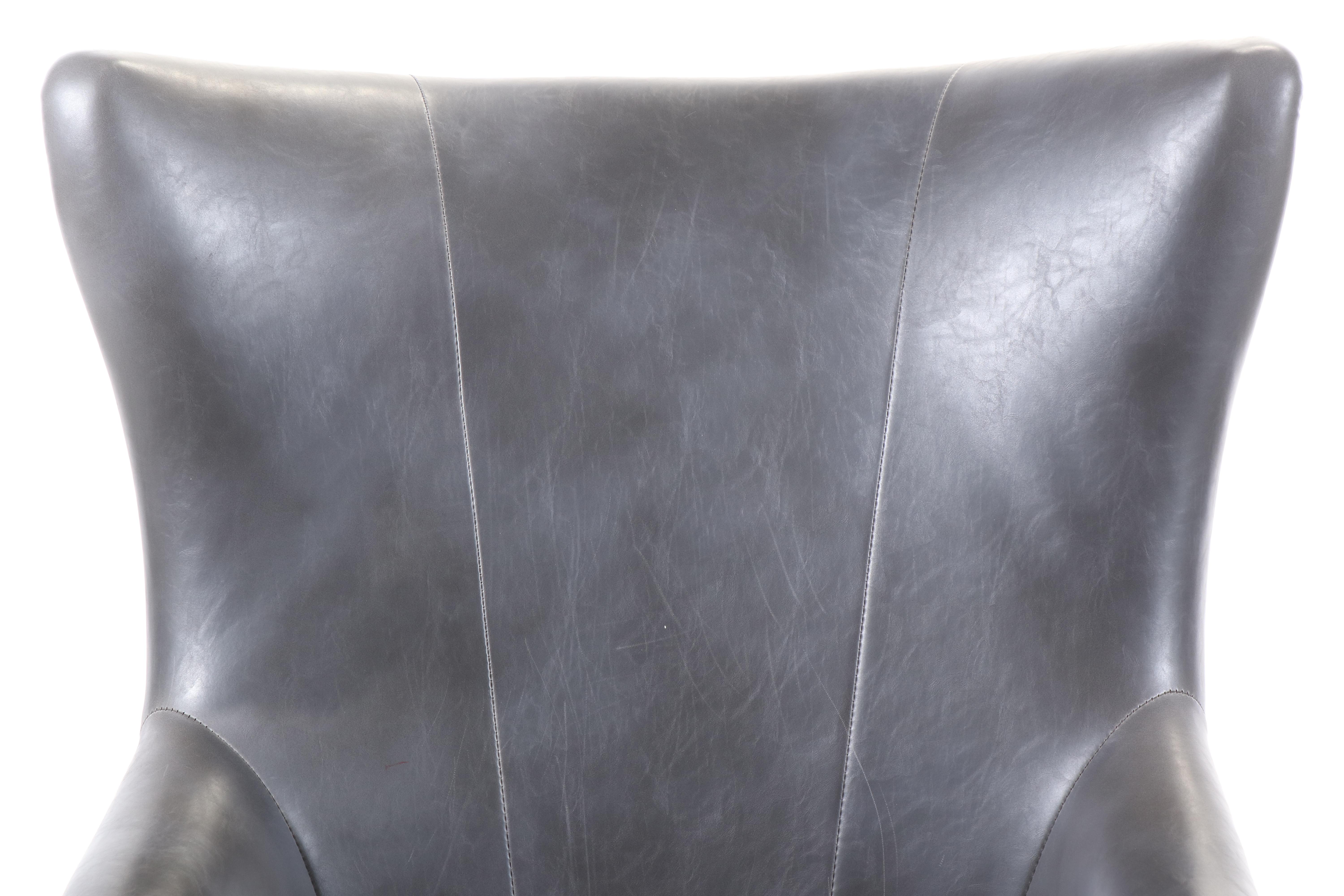 Jason Furniture Co. Ash and FauxLeather DemiWing Armchair EBTH
