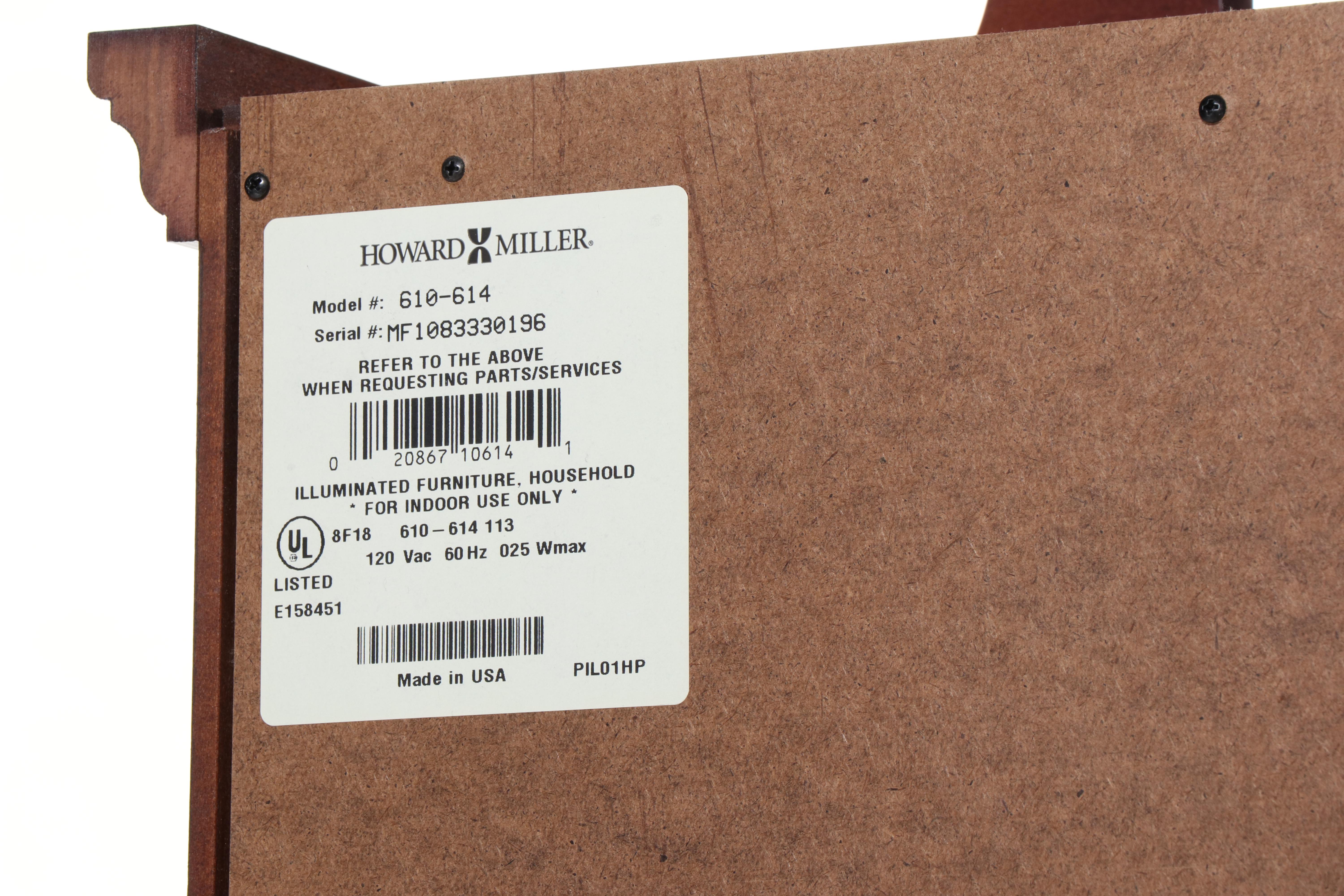 Howard Miller "Cherish" Federal Style Cherrywood-Stained Grandfather Clock