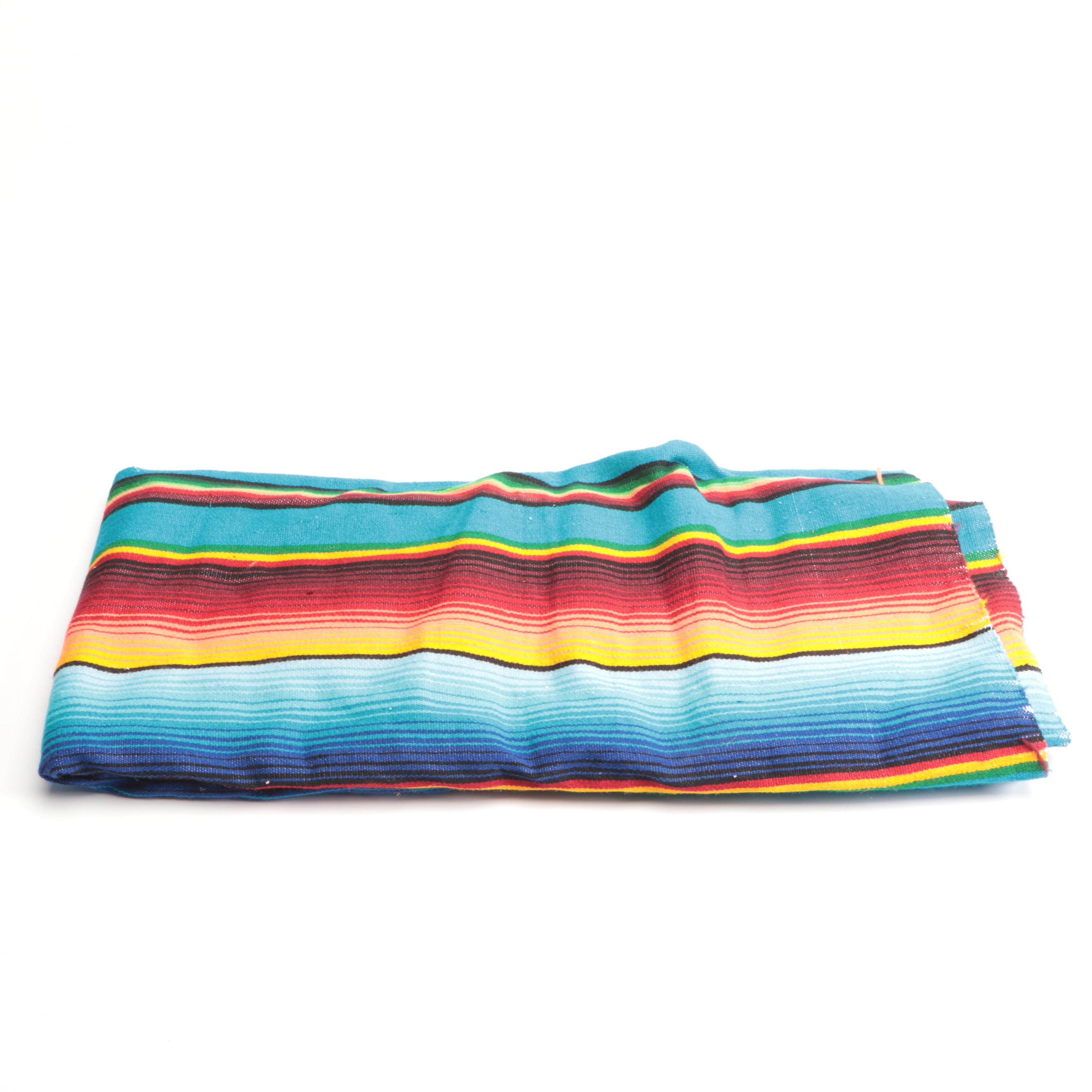 Handwoven Southwestern Blankets with Painted Ceramic Frog, Floral Votive & More