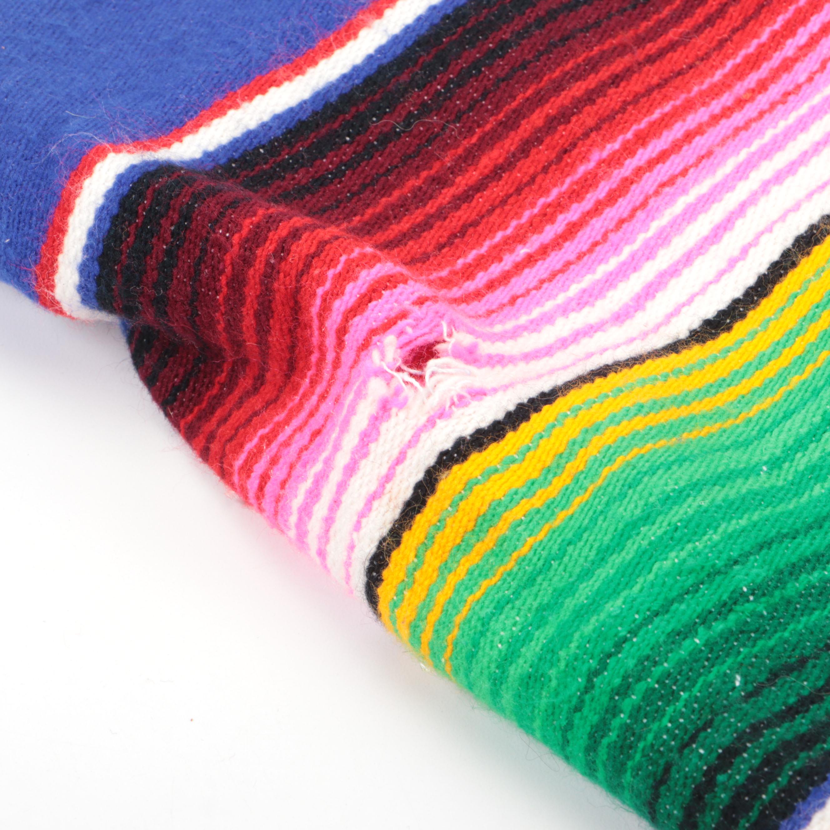 Handwoven Southwestern Blankets with Painted Ceramic Frog, Floral Votive & More