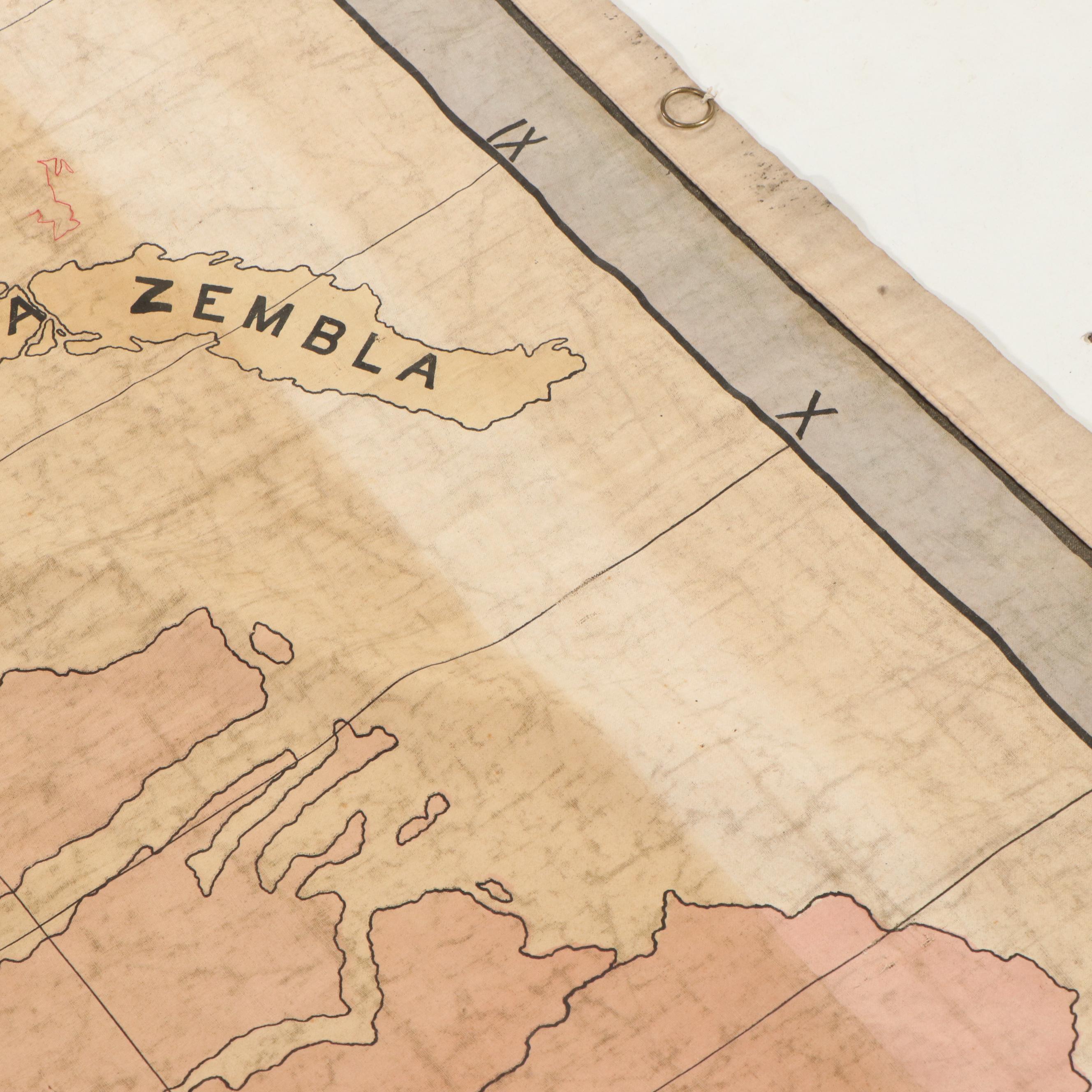 Large-Scale Presbyterian Board Foreign Missions "Missionary Map of the World"