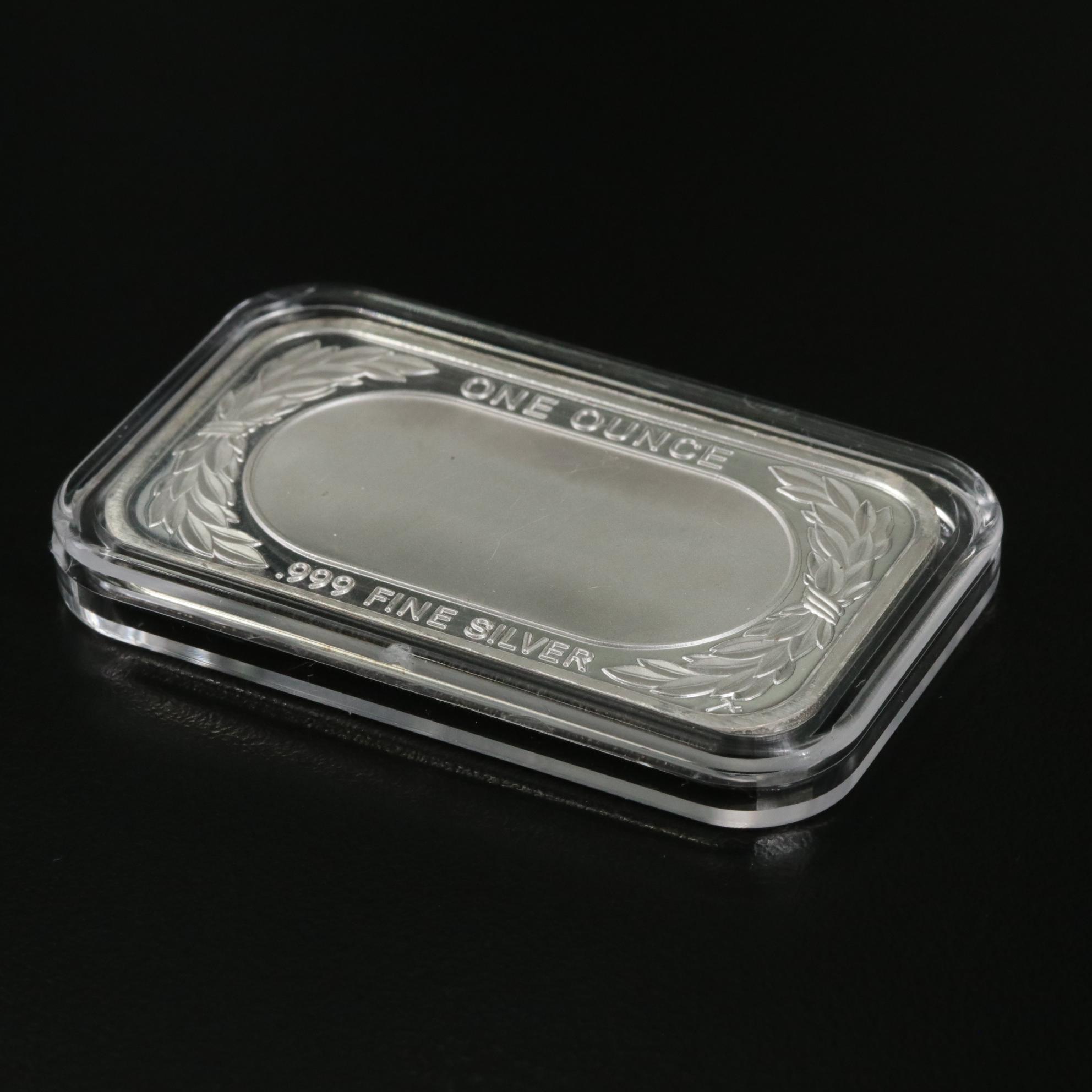 American Flag One Troy Ounce Silver Bar