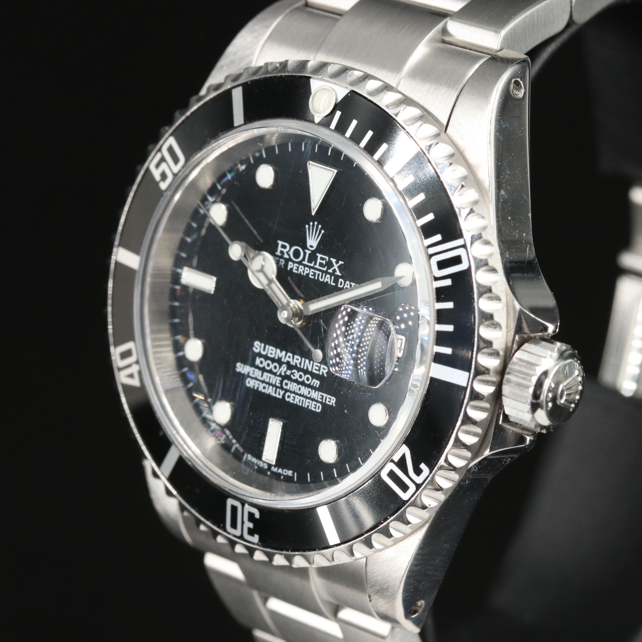 2001 Rolex Oyster Perpetual Date Submariner Watch