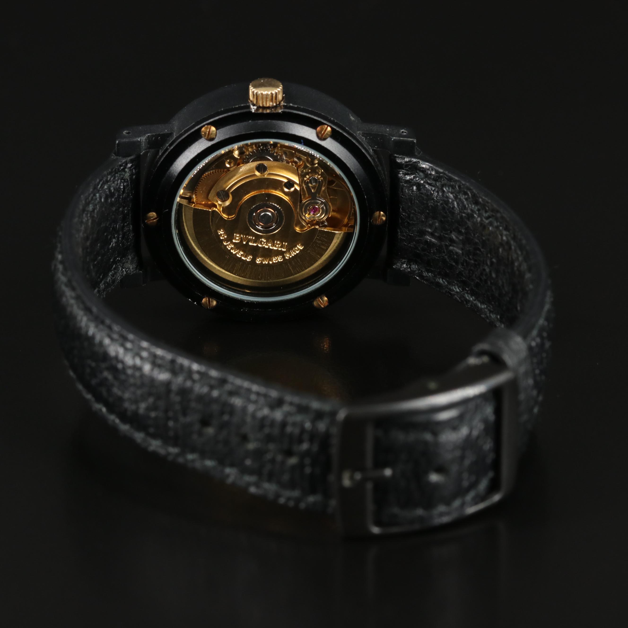 BVLGARI Limited Edition 33mm Carbon Automatic Watch