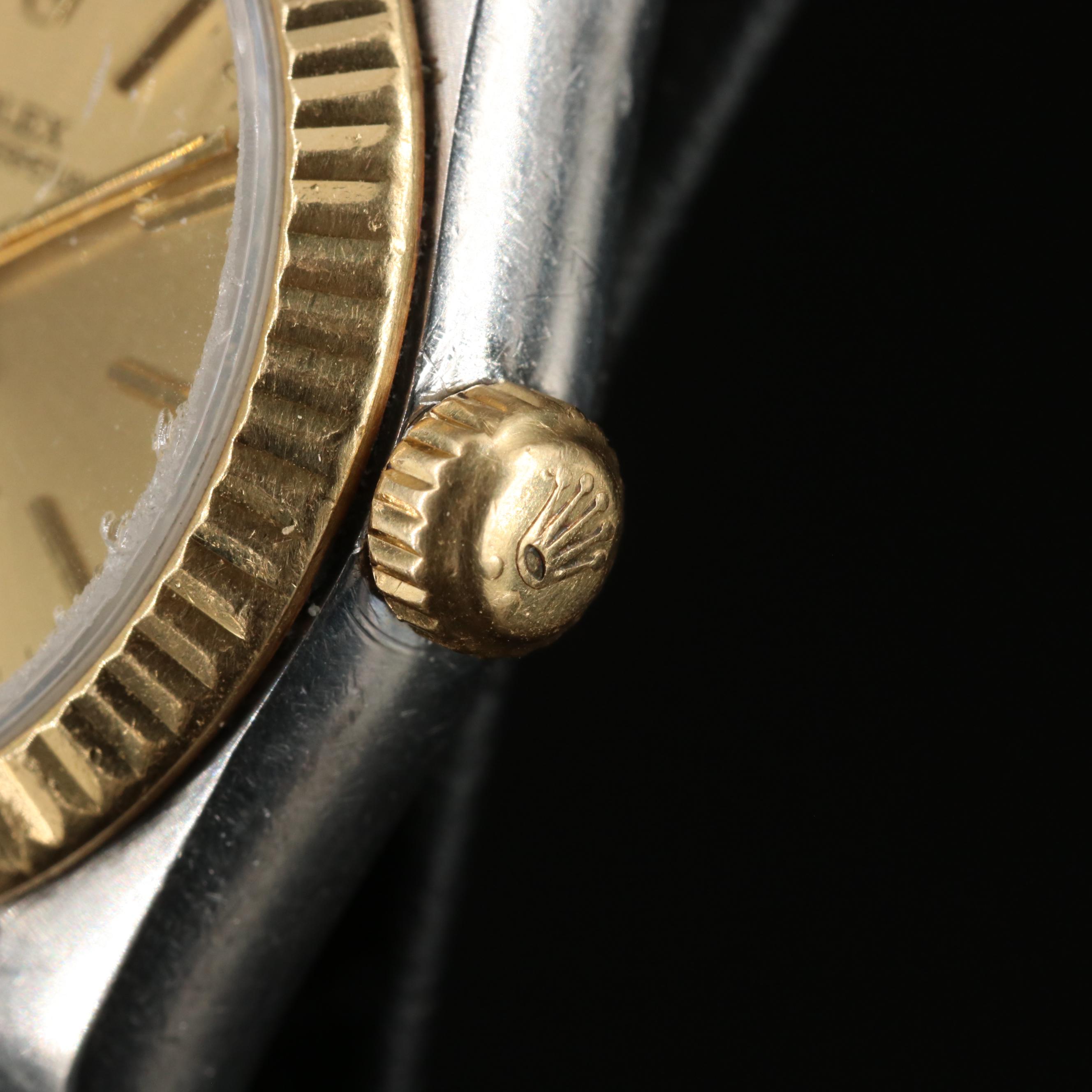 2005 Rolex Oyster Perpetual 25mm Gold & Steel Watch
