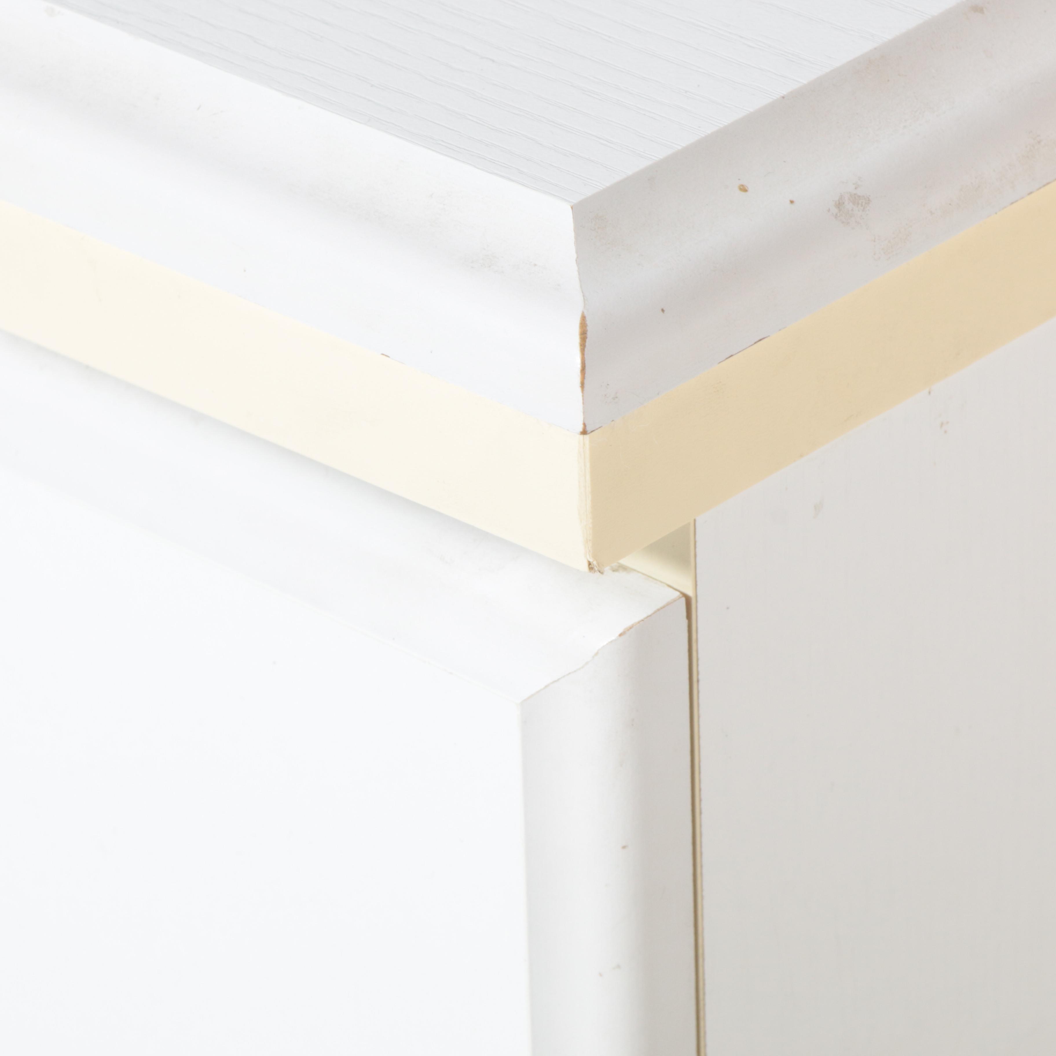 Wooden Cube Shape Sewing Cabinet Table