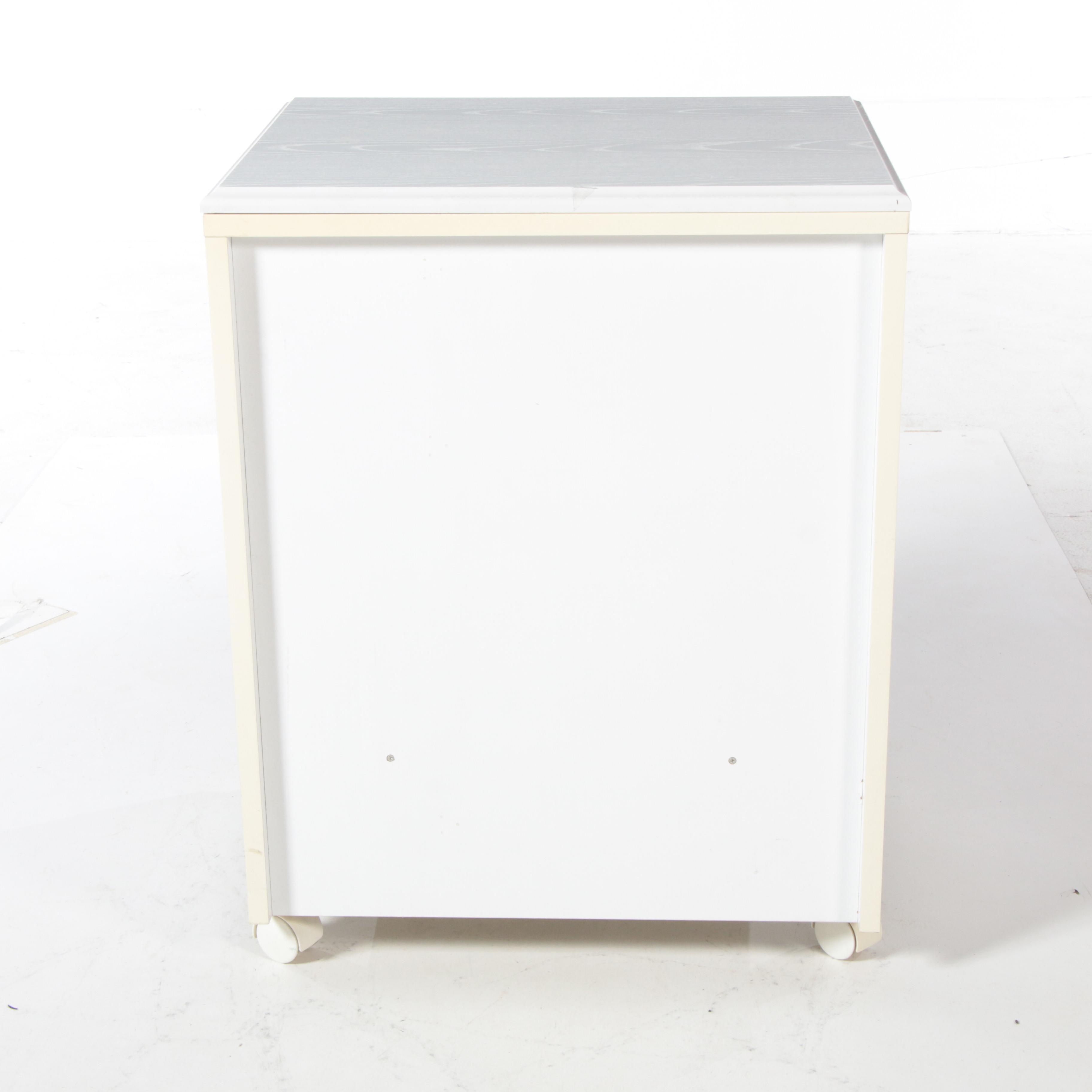 Wooden Cube Shape Sewing Cabinet Table