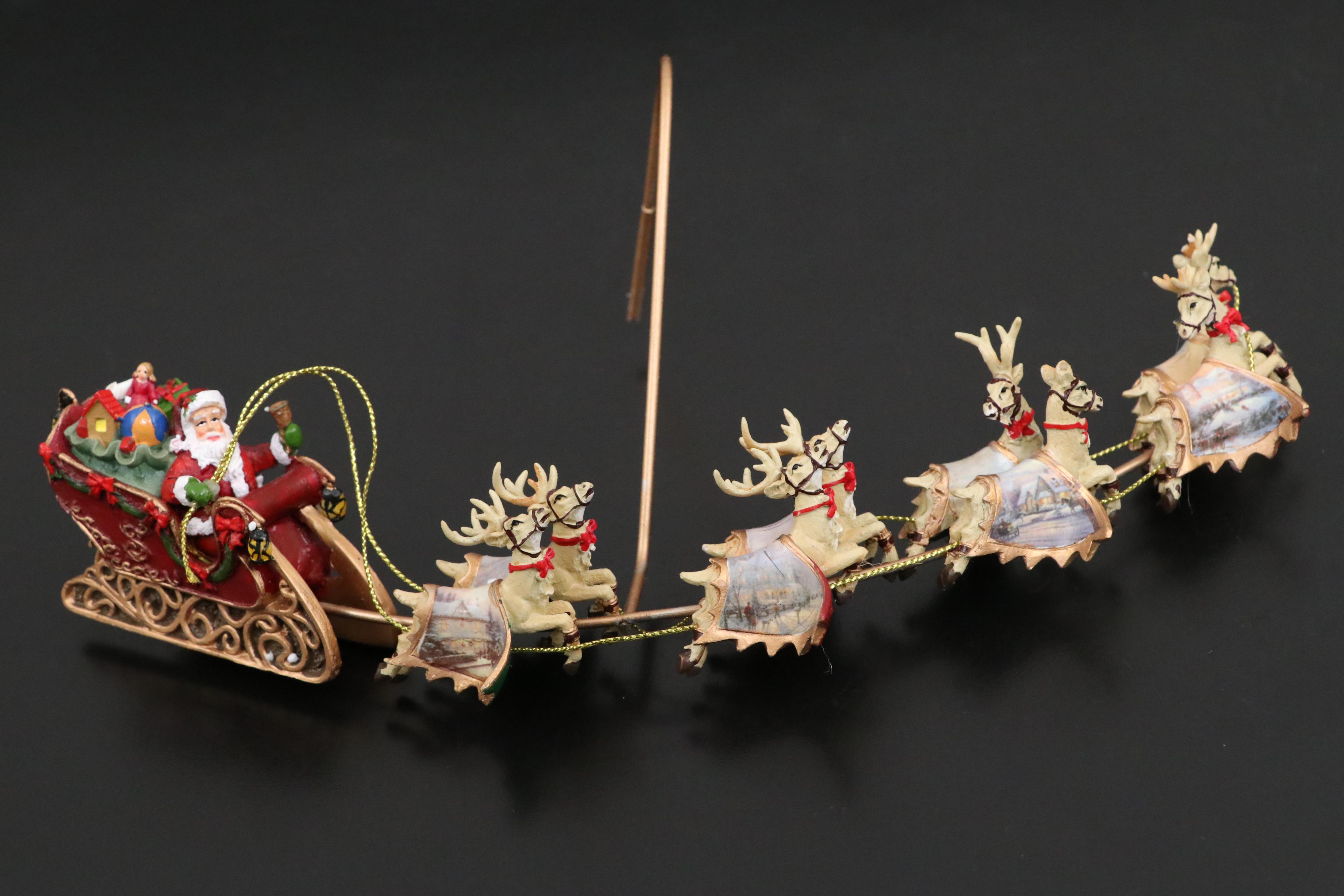 Thomas Kinkade Revolving Christmas Tree Topper