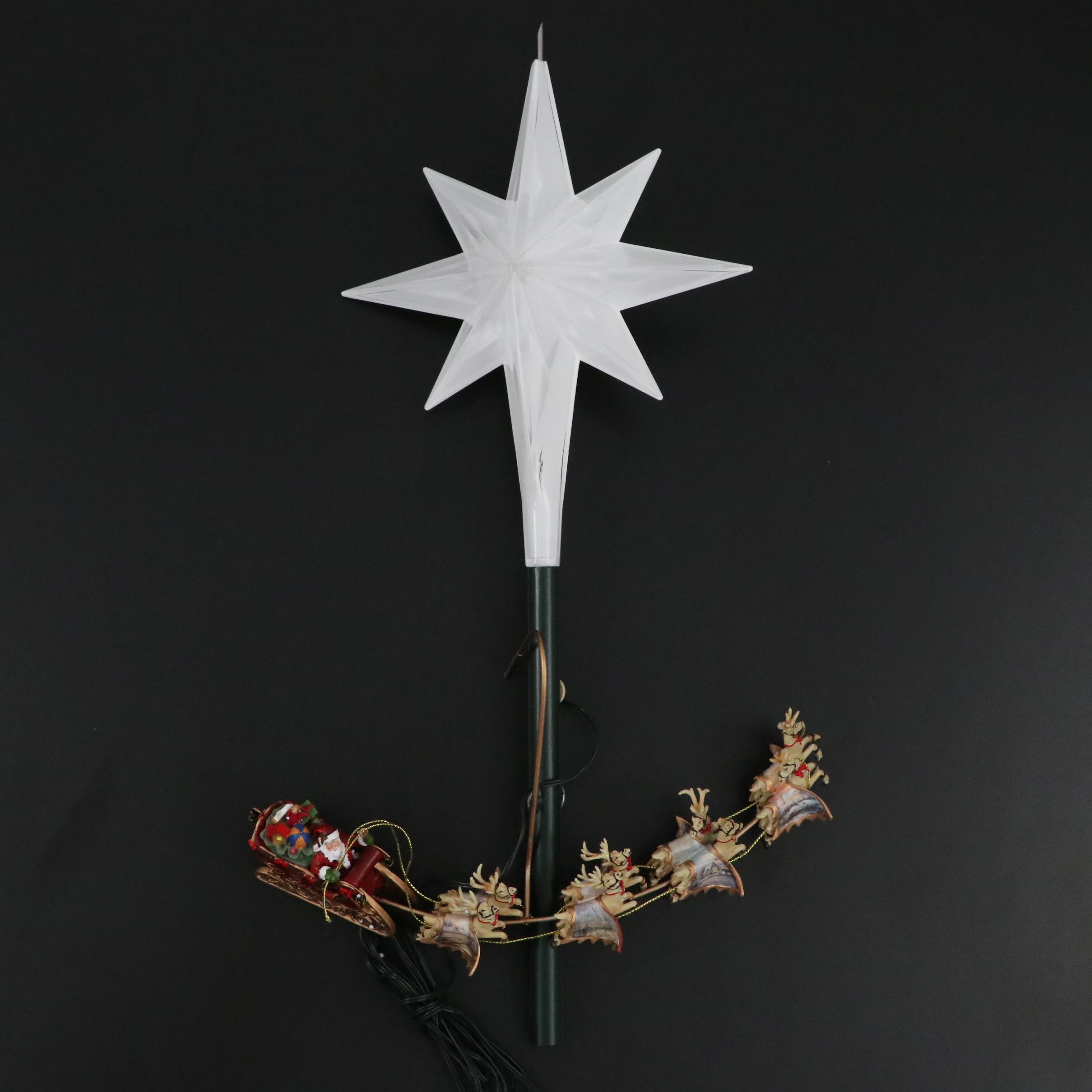 Thomas Kinkade Revolving Christmas Tree Topper