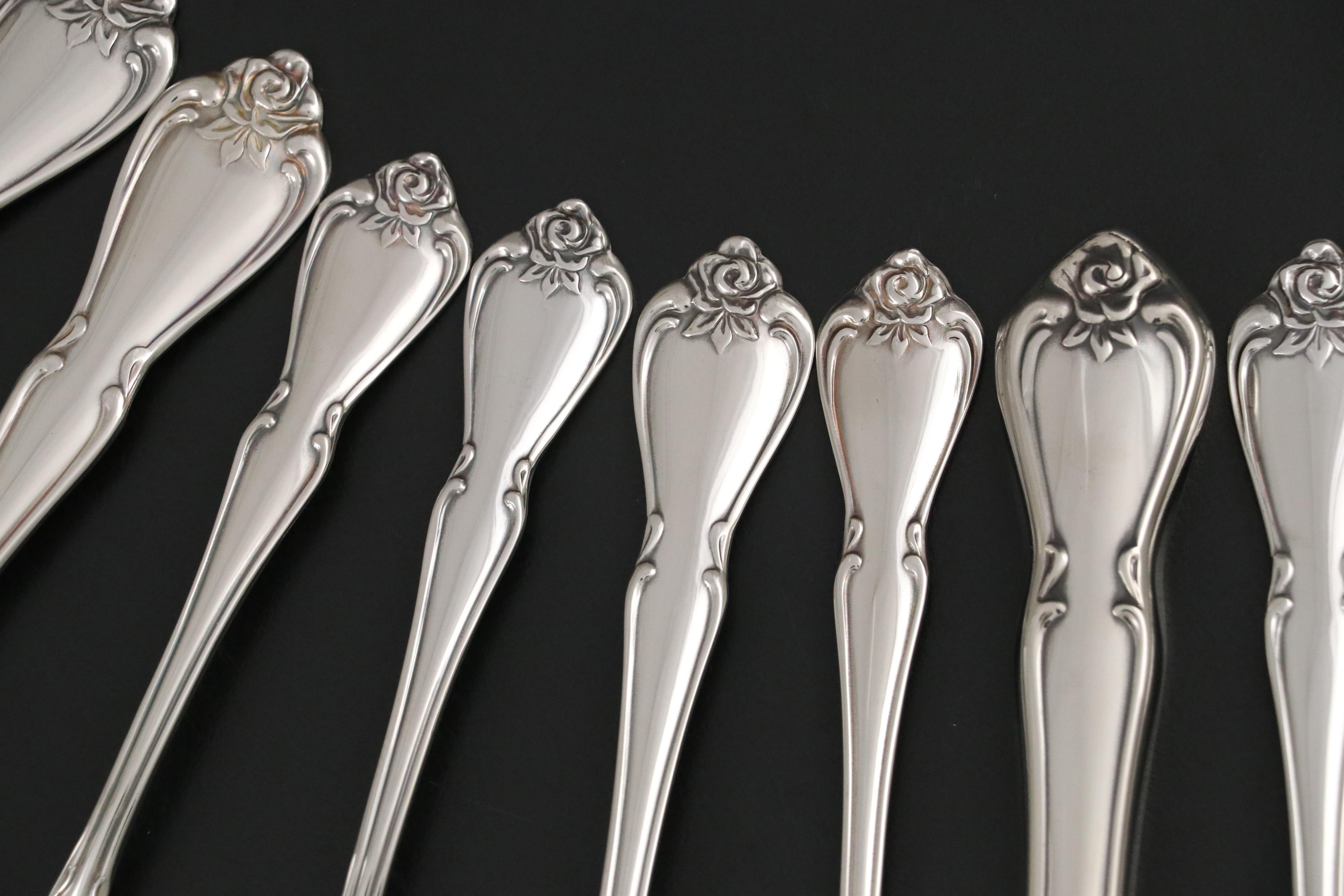 Oneida "Arbor Rose-True Rose" Stainless Steel Flatware