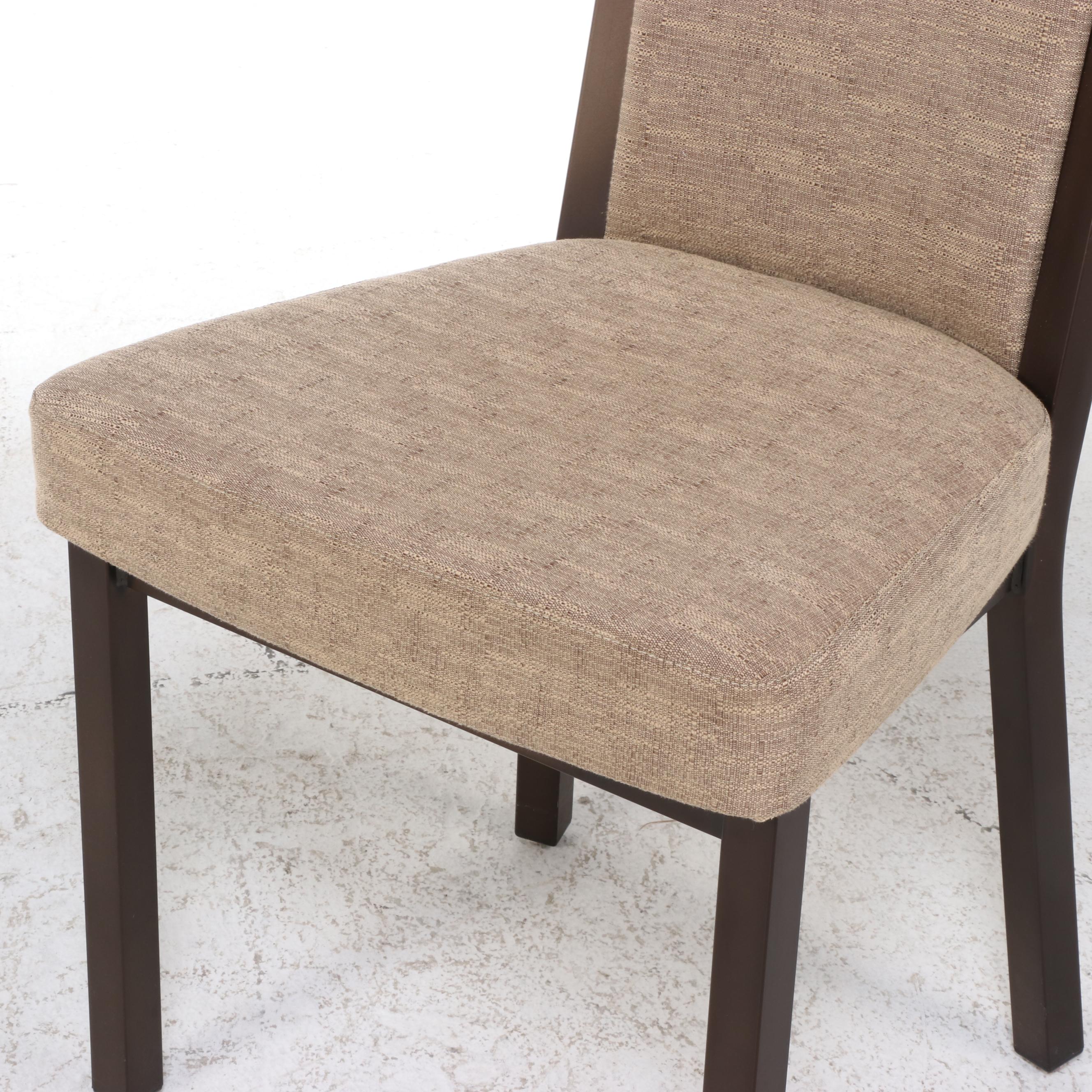 Saginaw Furniture Shops Art Deco Burl Walnut Dining Table & Six Amisco Chairs