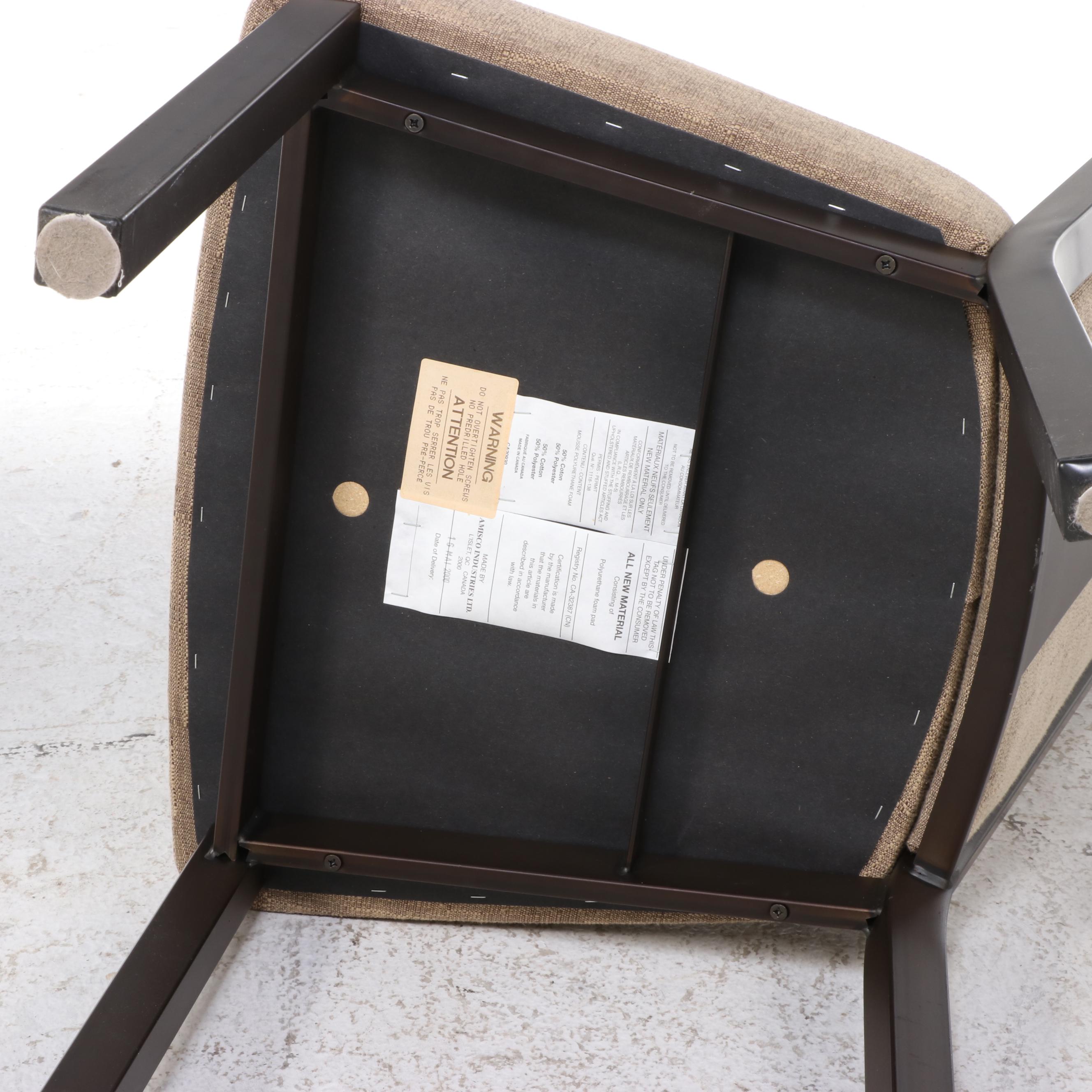 Saginaw Furniture Shops Art Deco Burl Walnut Dining Table & Six Amisco Chairs