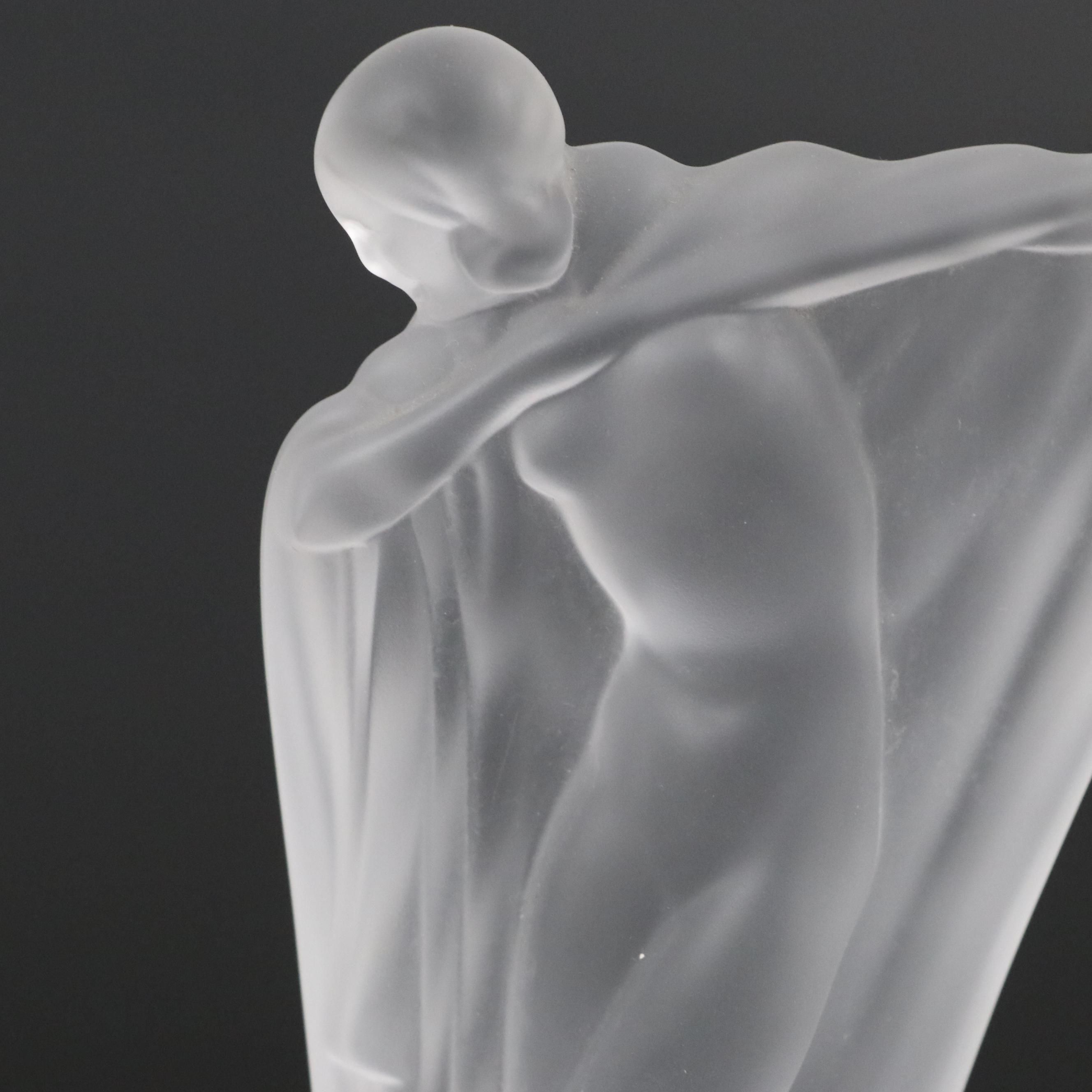 Cristal de Sèvres Art Deco Frosted Crystal Figurine After Lucille Sevin