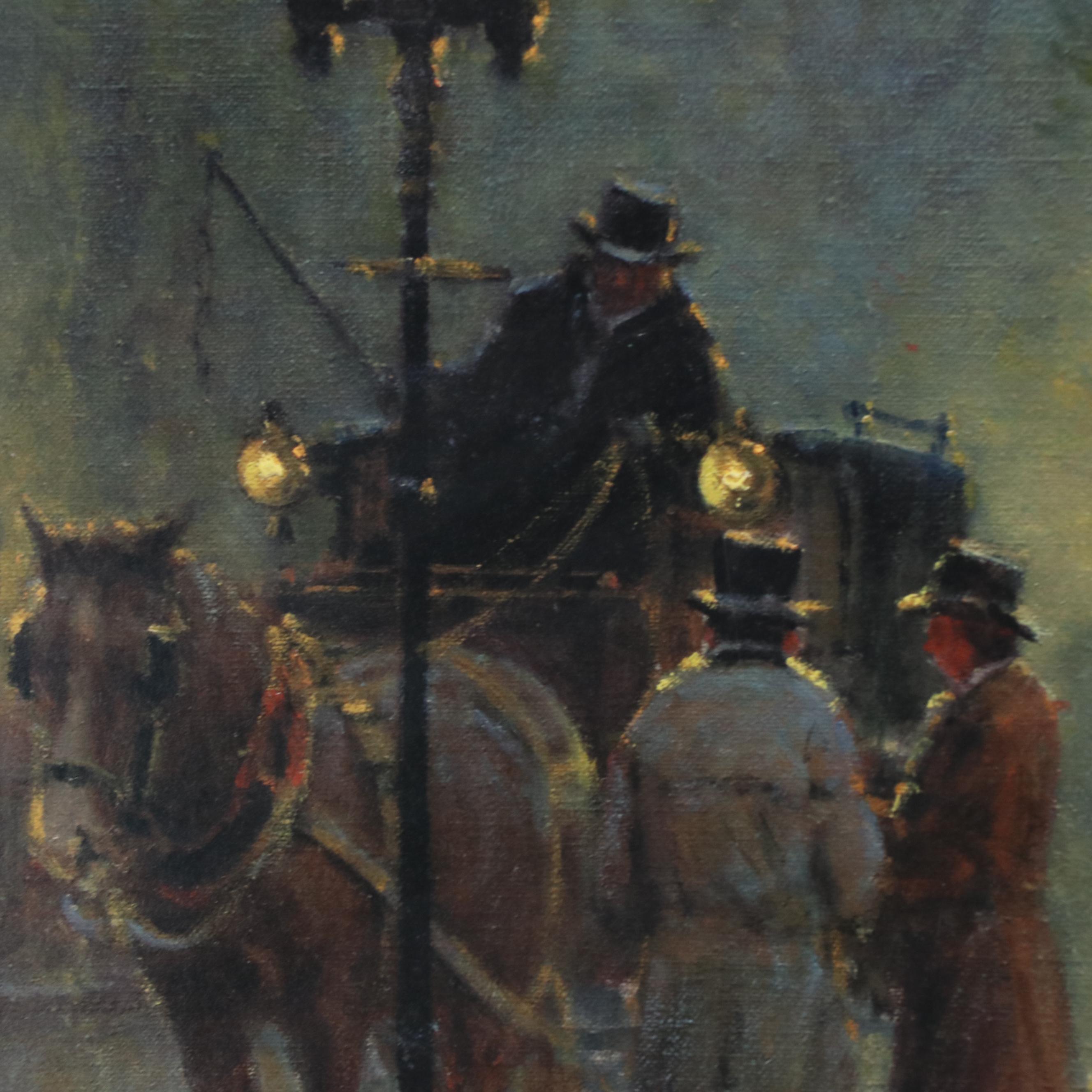 G. Harvey Offset Lithograph "Corner Flower Shop - Boston"