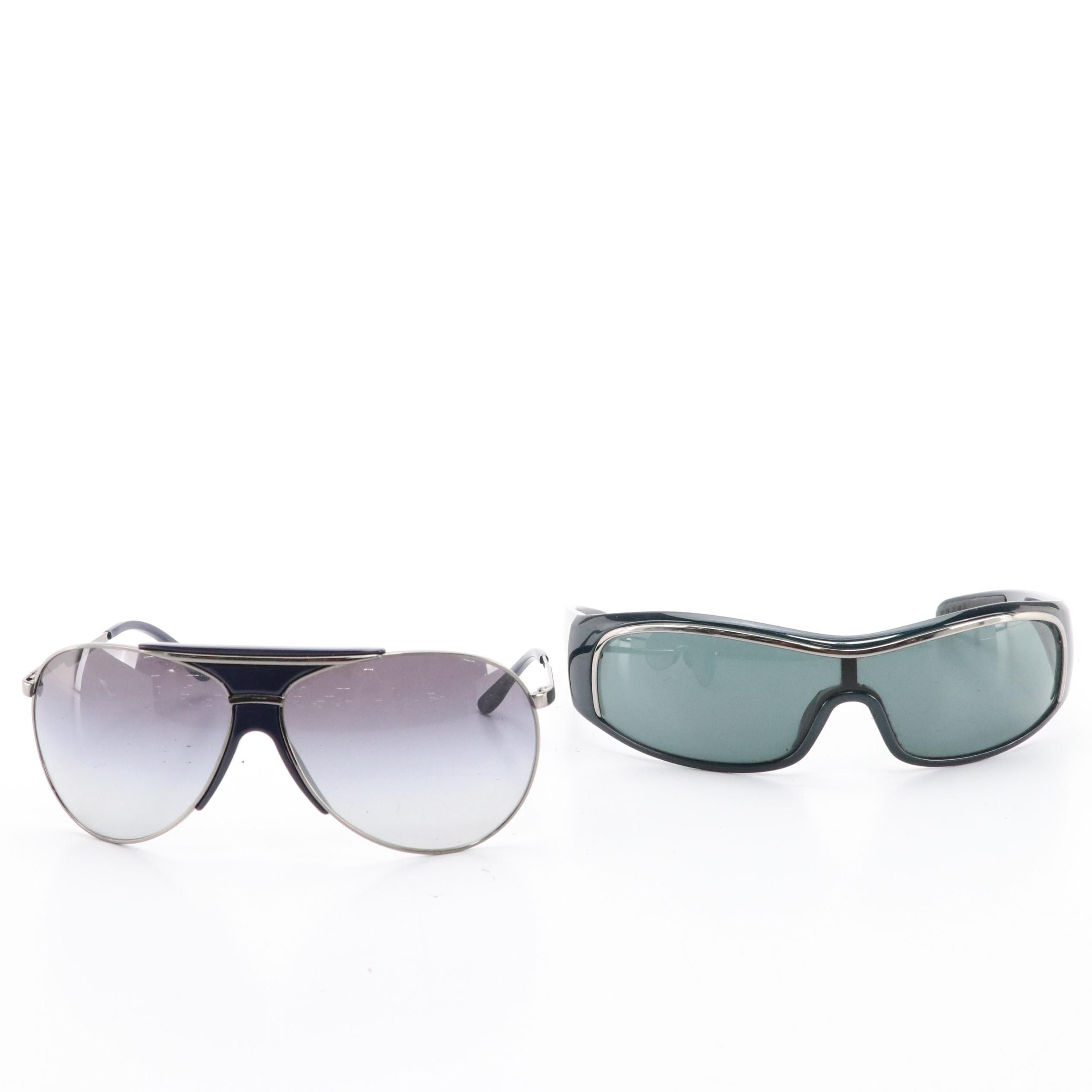 Prada Sport Wrap Shield Sunglasses & Stella McCartney Aviator Sunglasses