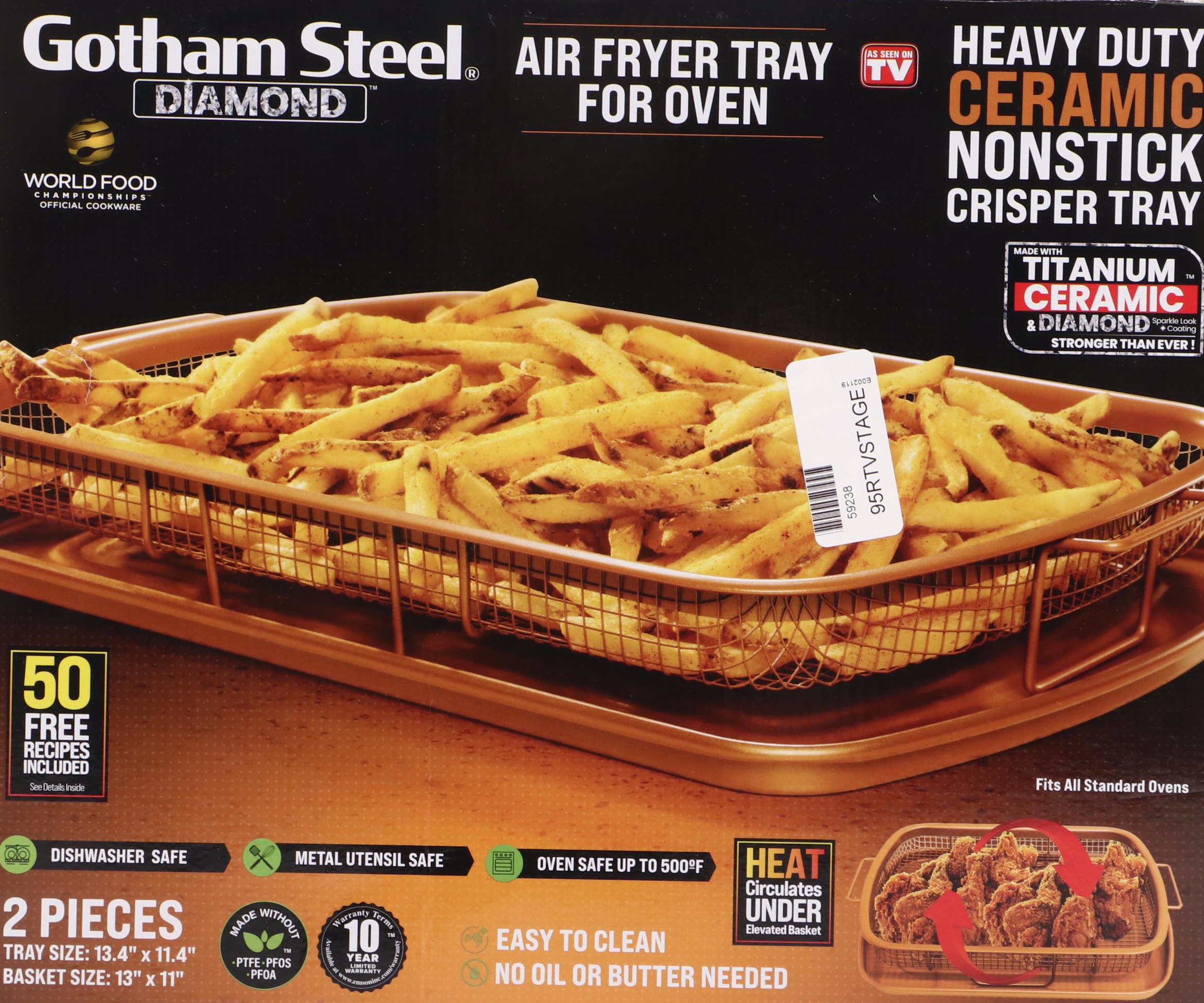 Gotham Steel Diamond Nonstick Crisper Basket and Tray