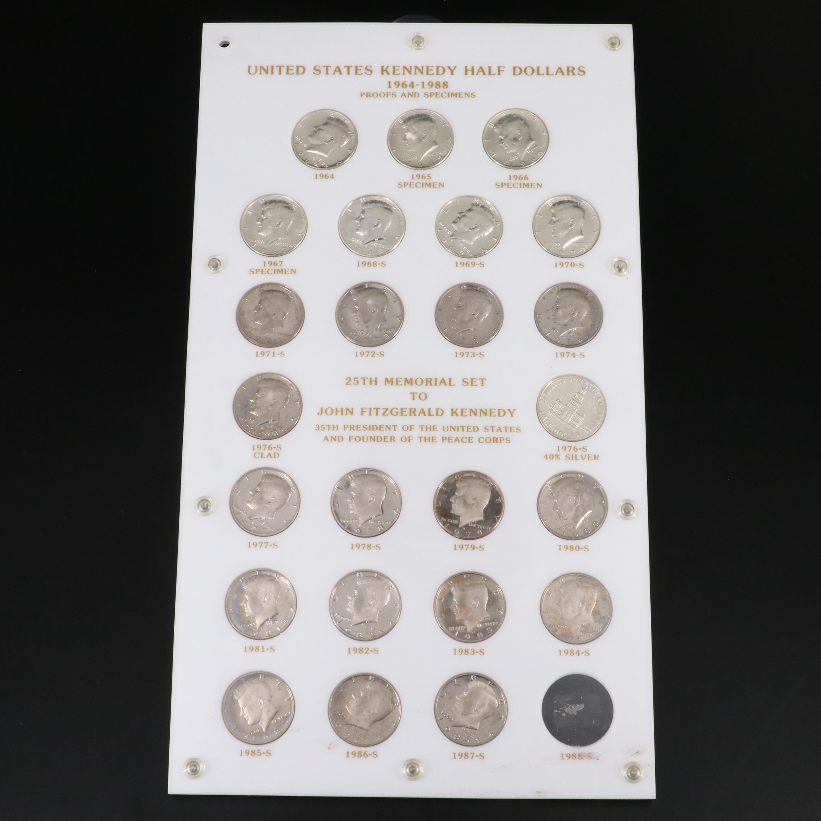 Kennedy Half Dollar Set From 1964-1887 with Twenty-Six Proof Coins