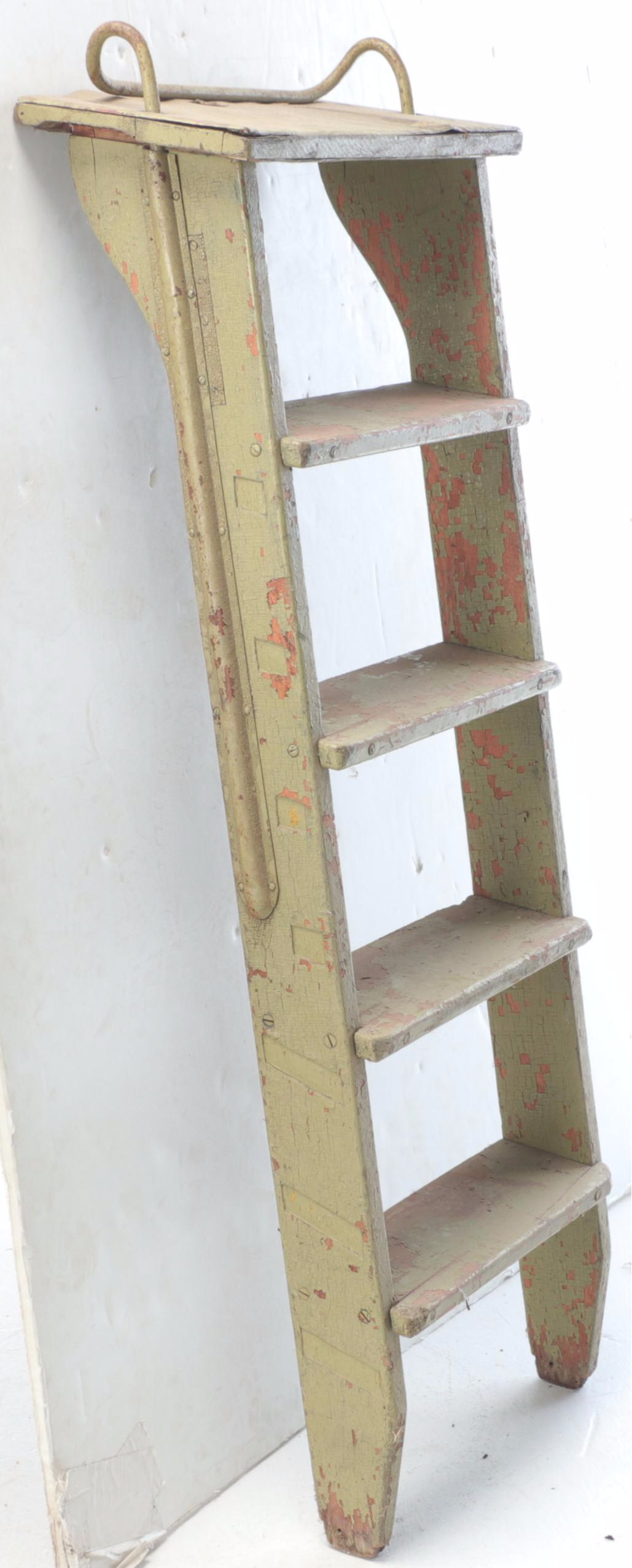 Early 20th Century Painted Wooden Ladder