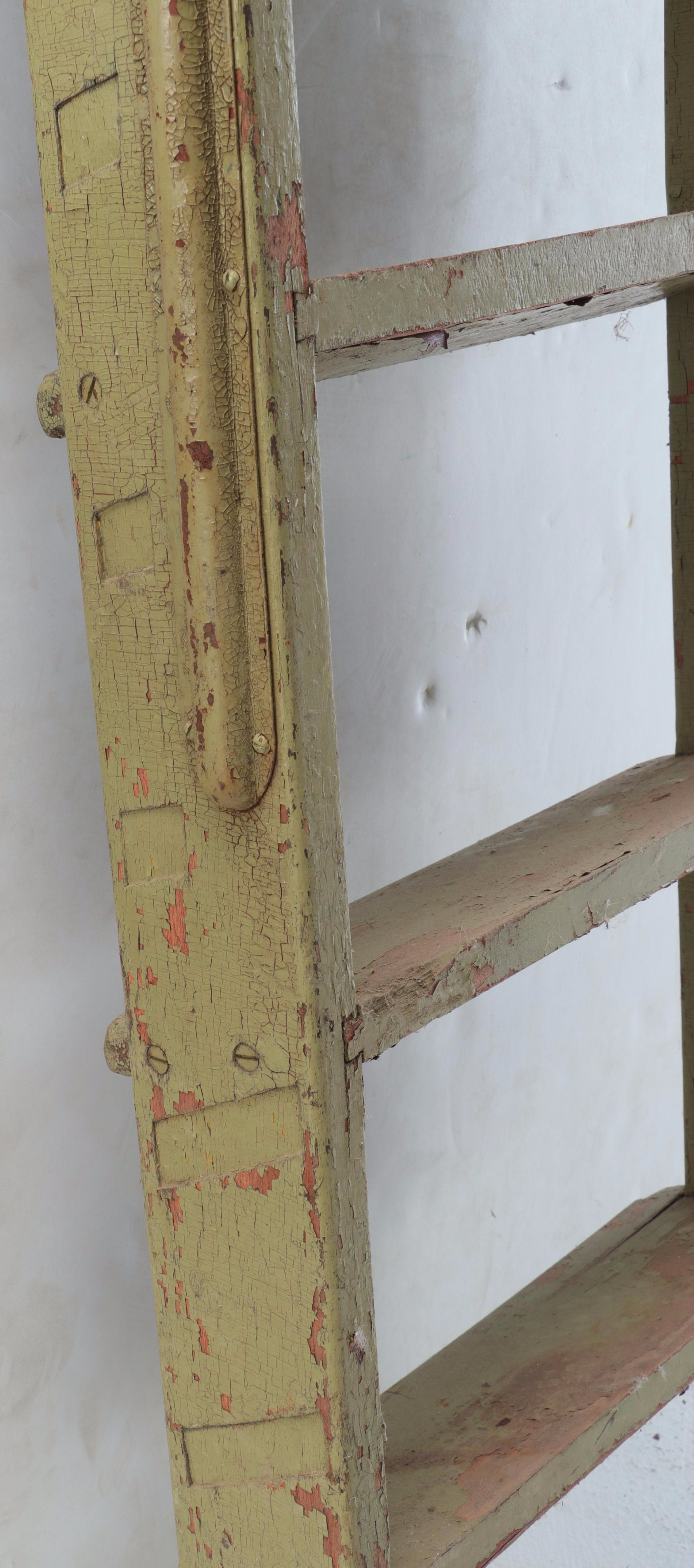 Early 20th Century Painted Wooden Ladder