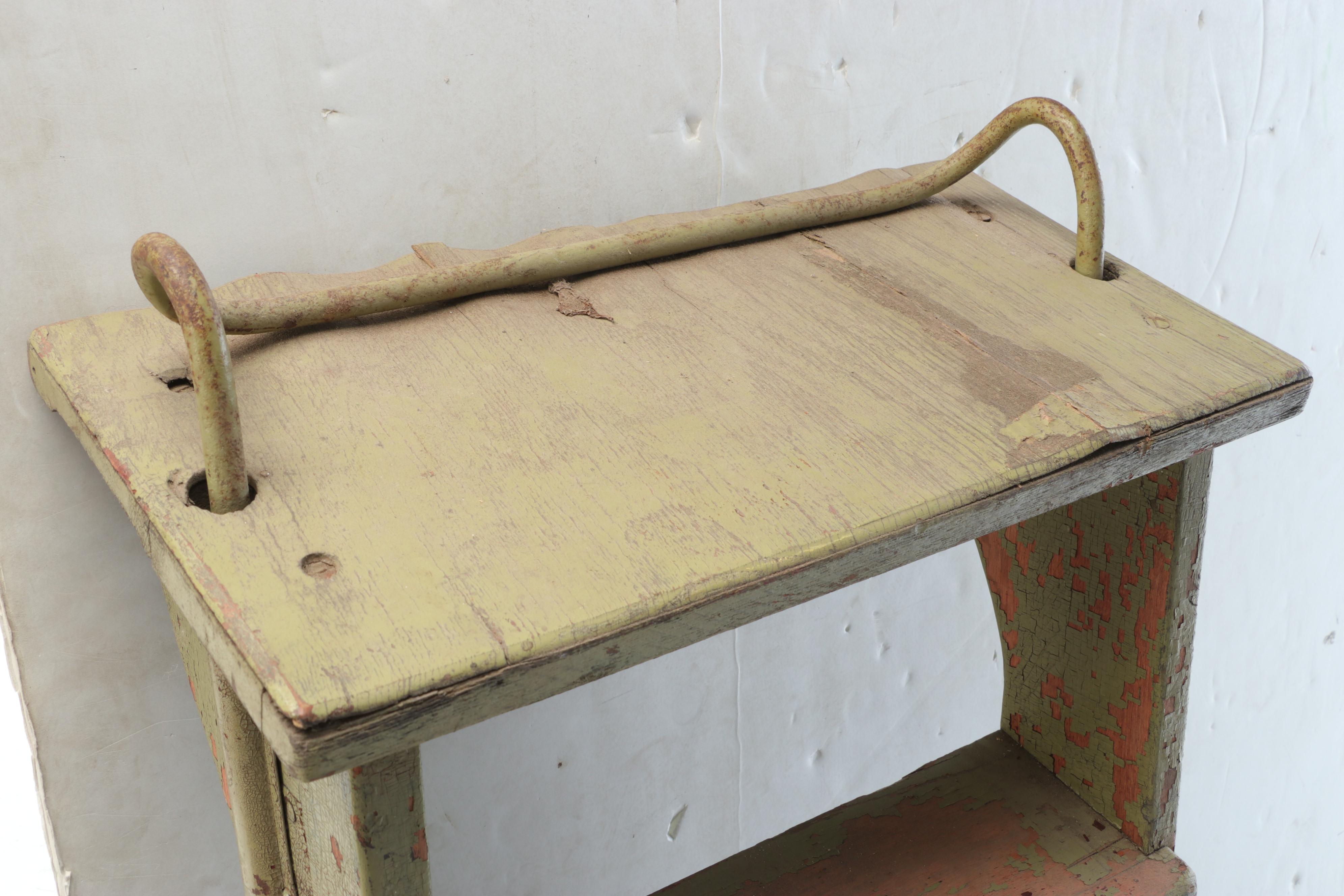 Early 20th Century Painted Wooden Ladder