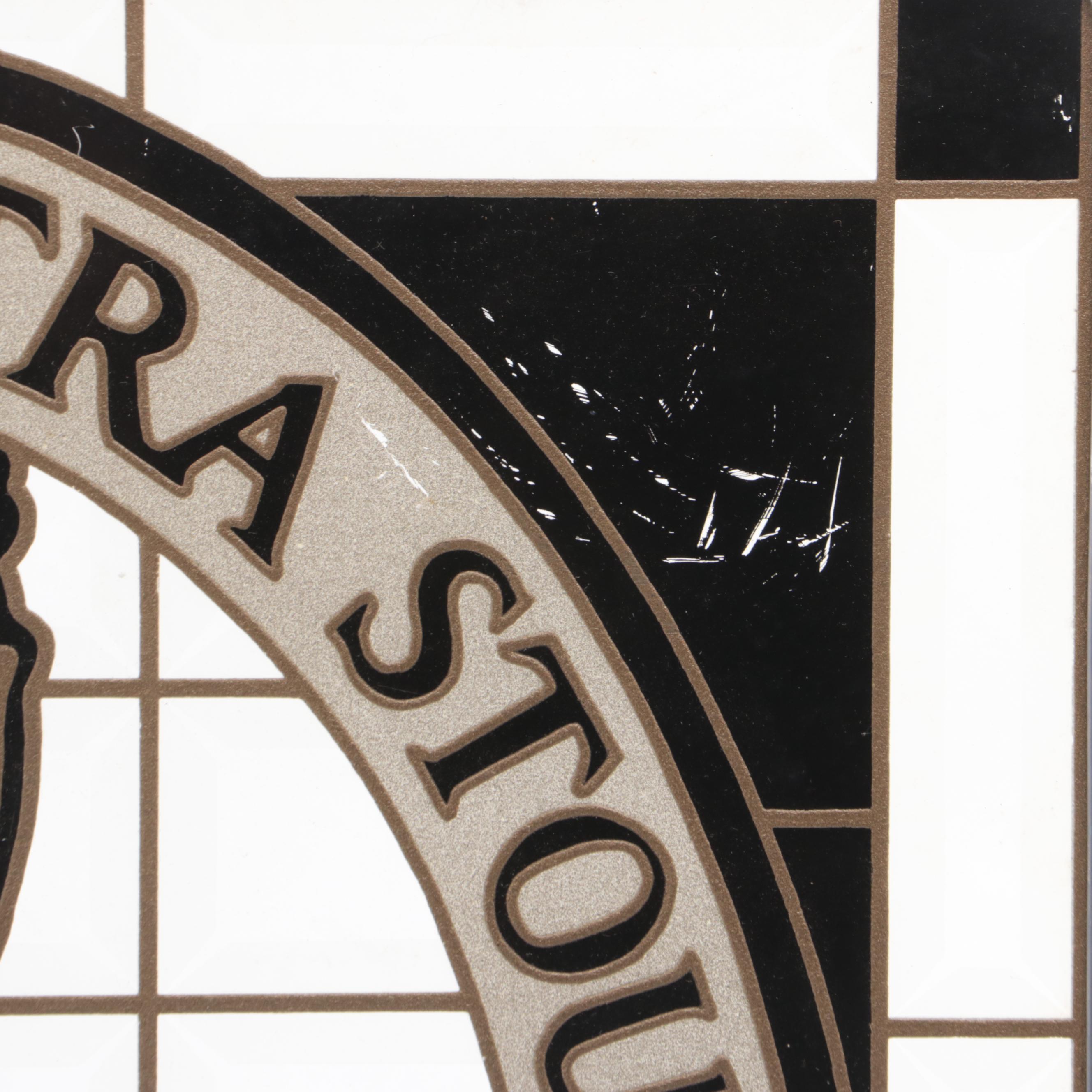 Harp and Guinness Advertising Glass Beer Signs