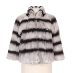 Chinchilla Dyed Rex Rabbit Fur Jacket From Jin Diao Furs