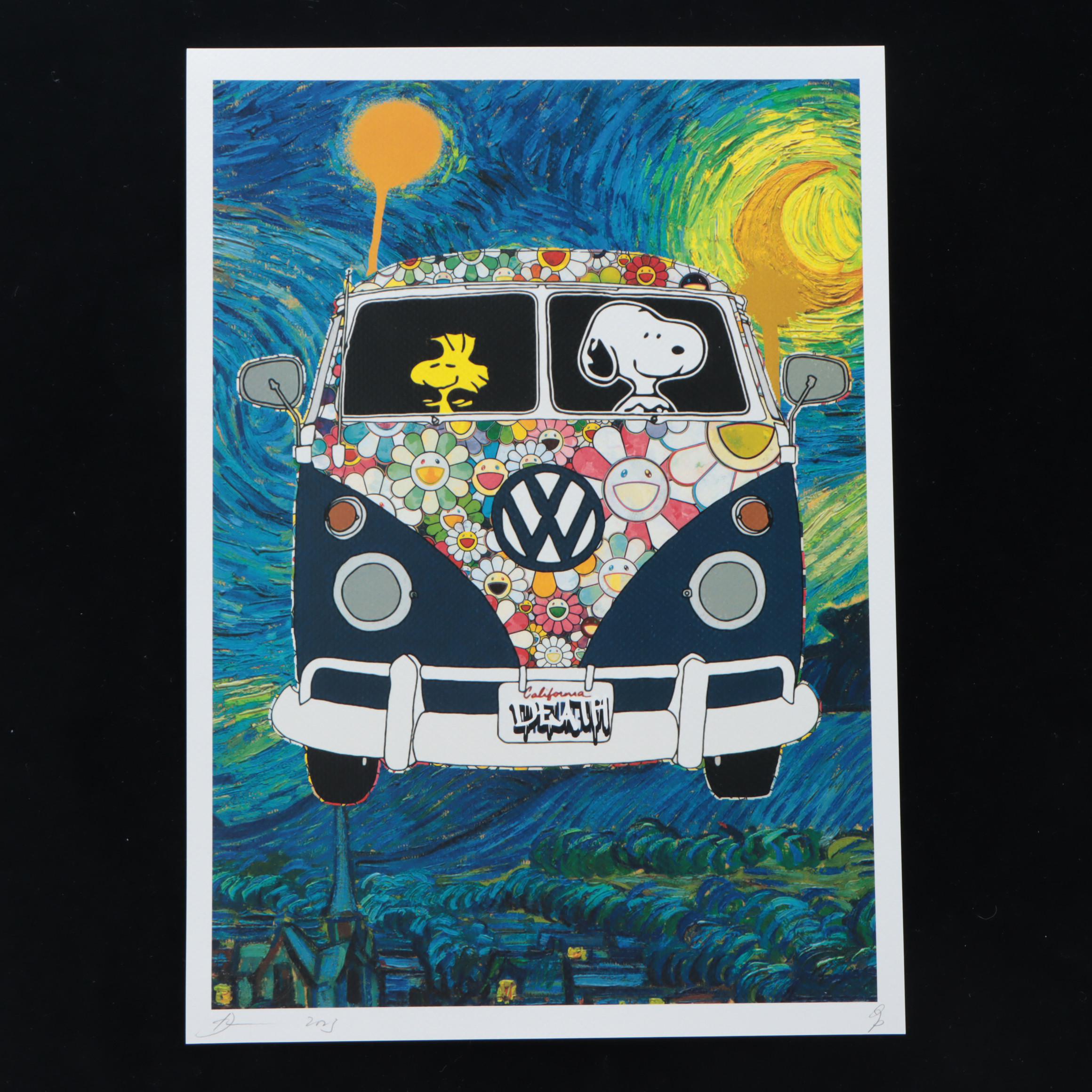 Death NYC Pop Art Digital Print Featuring Snoopy x Takashi Murakami