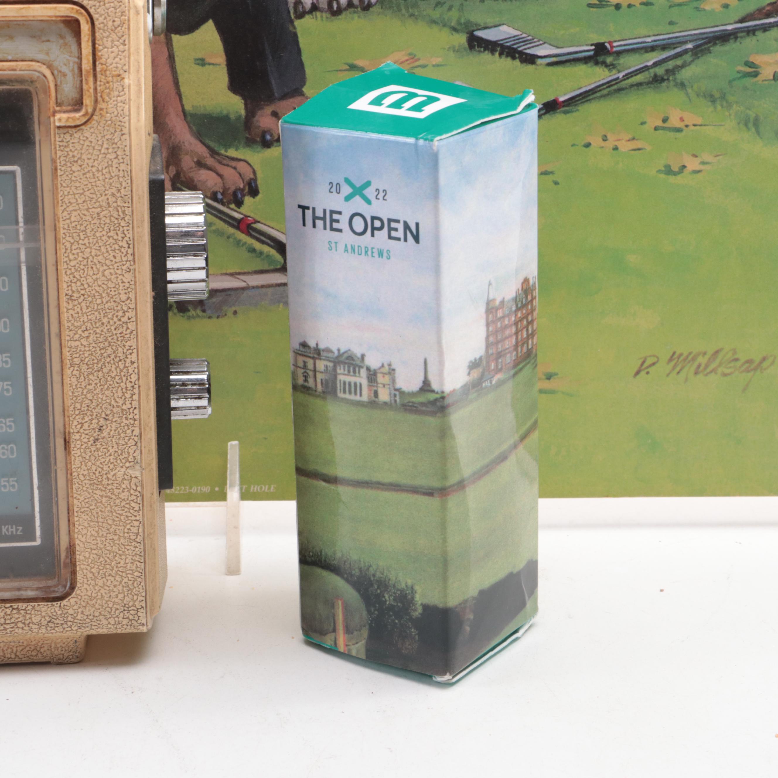 GE Transistor Radio, Flashlight, Lighter, Alabaster Egg, More