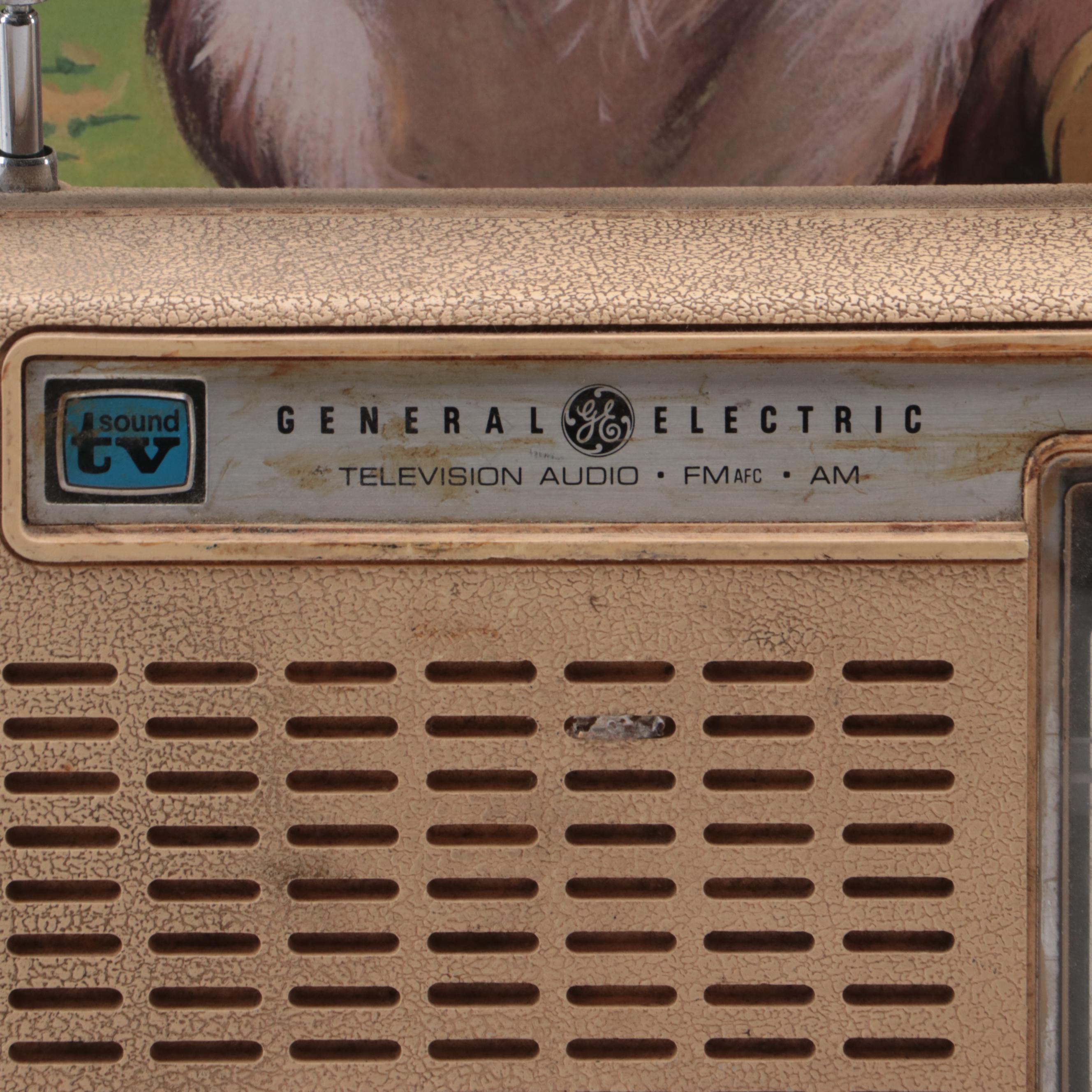 GE Transistor Radio, Flashlight, Lighter, Alabaster Egg, More