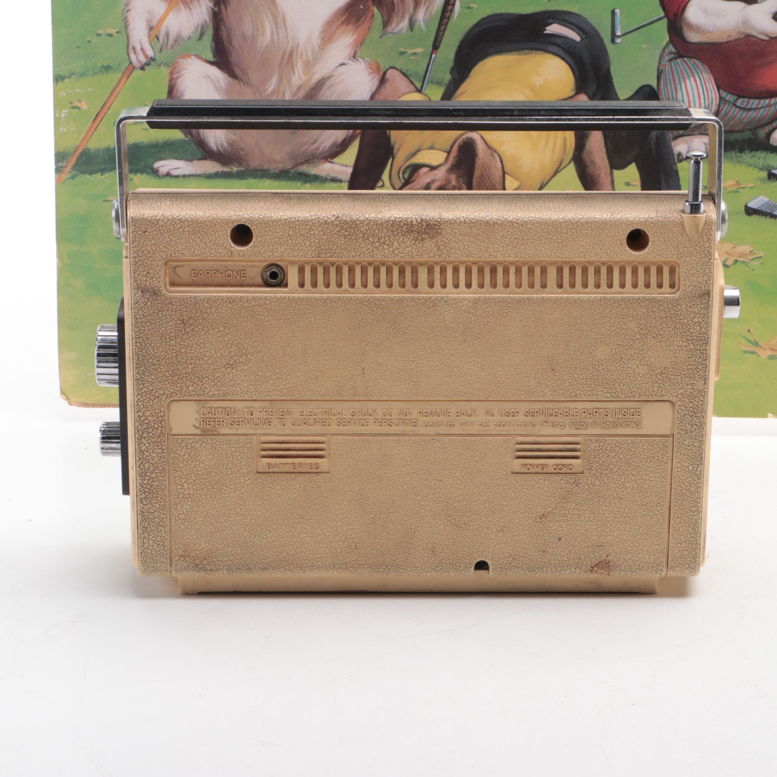 GE Transistor Radio, Flashlight, Lighter, Alabaster Egg, More