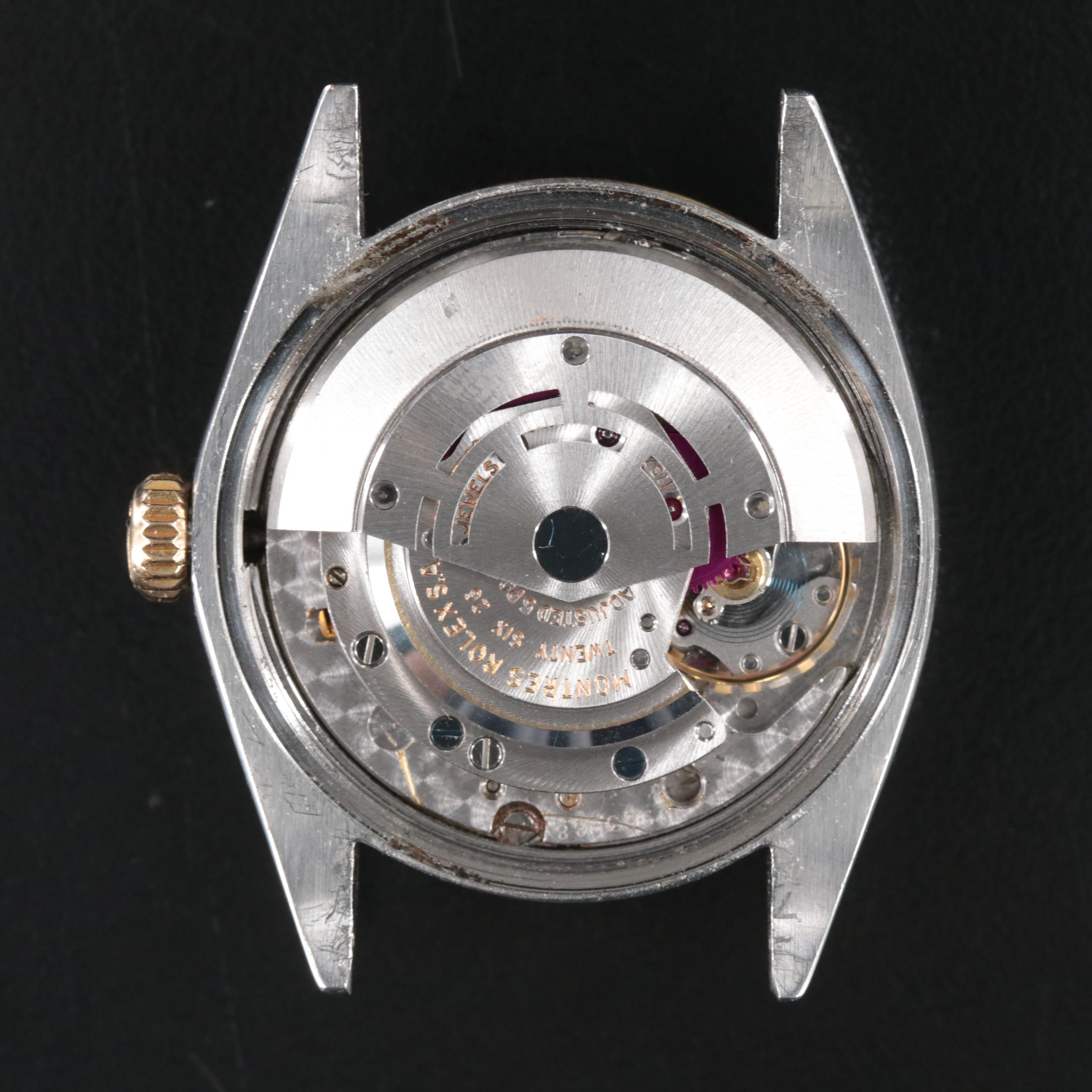 1972 Rolex Oyster Perpetual Date 18K Gold Steel 34MM Watch