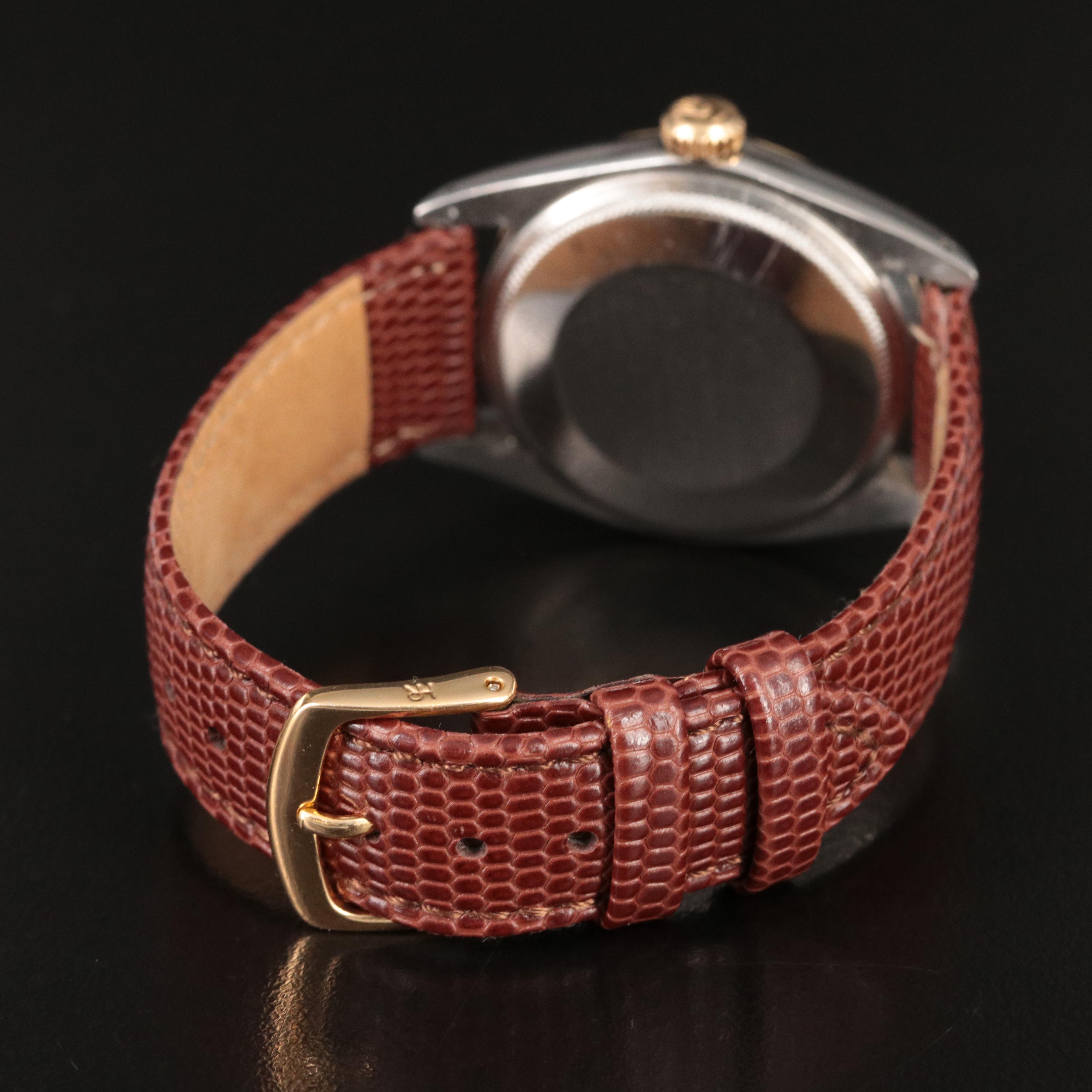 1972 Rolex Oyster Perpetual Date 18K Gold Steel 34MM Watch