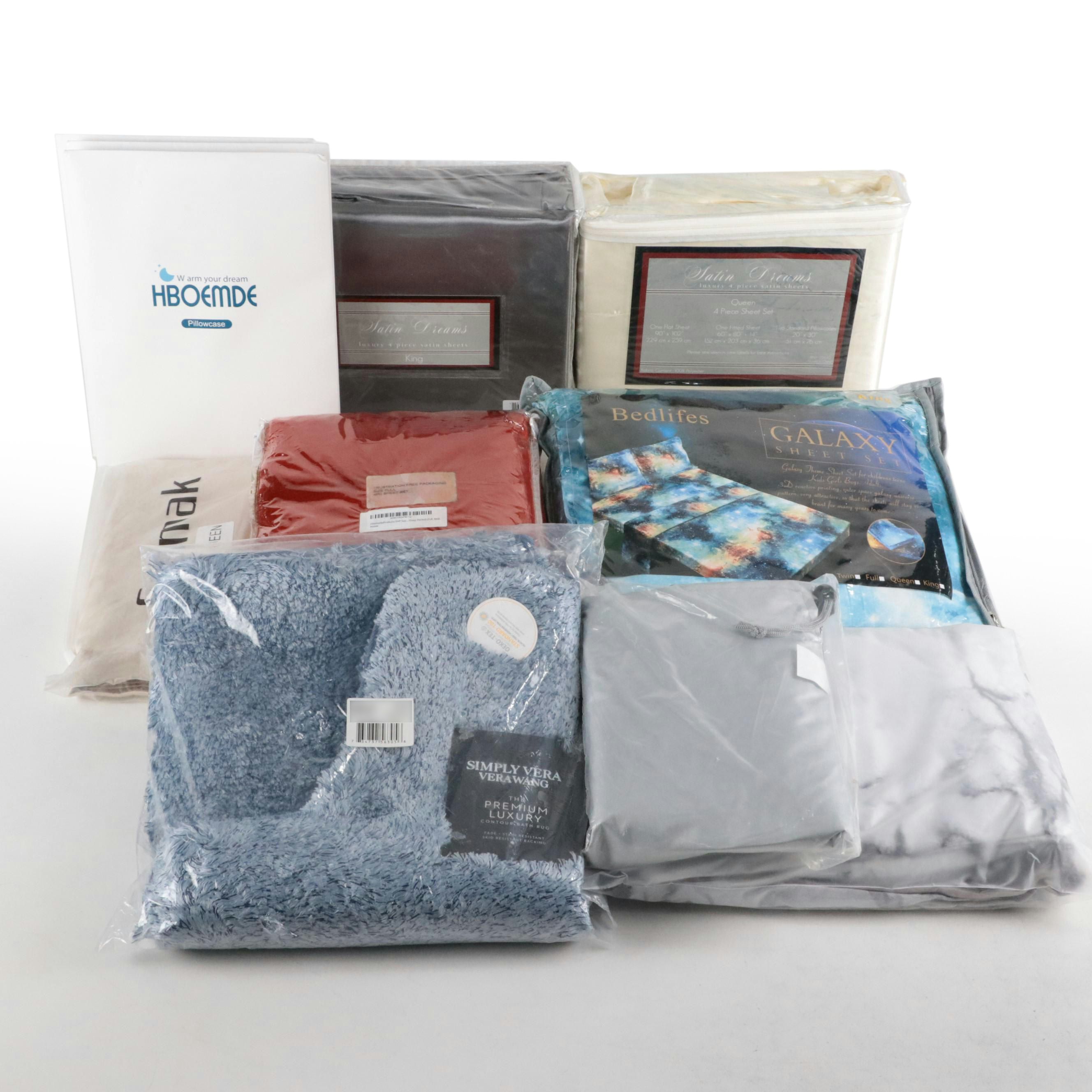 Vera Wang Bath Rug with King, Queen and Full Size Sheet Sets EBTH