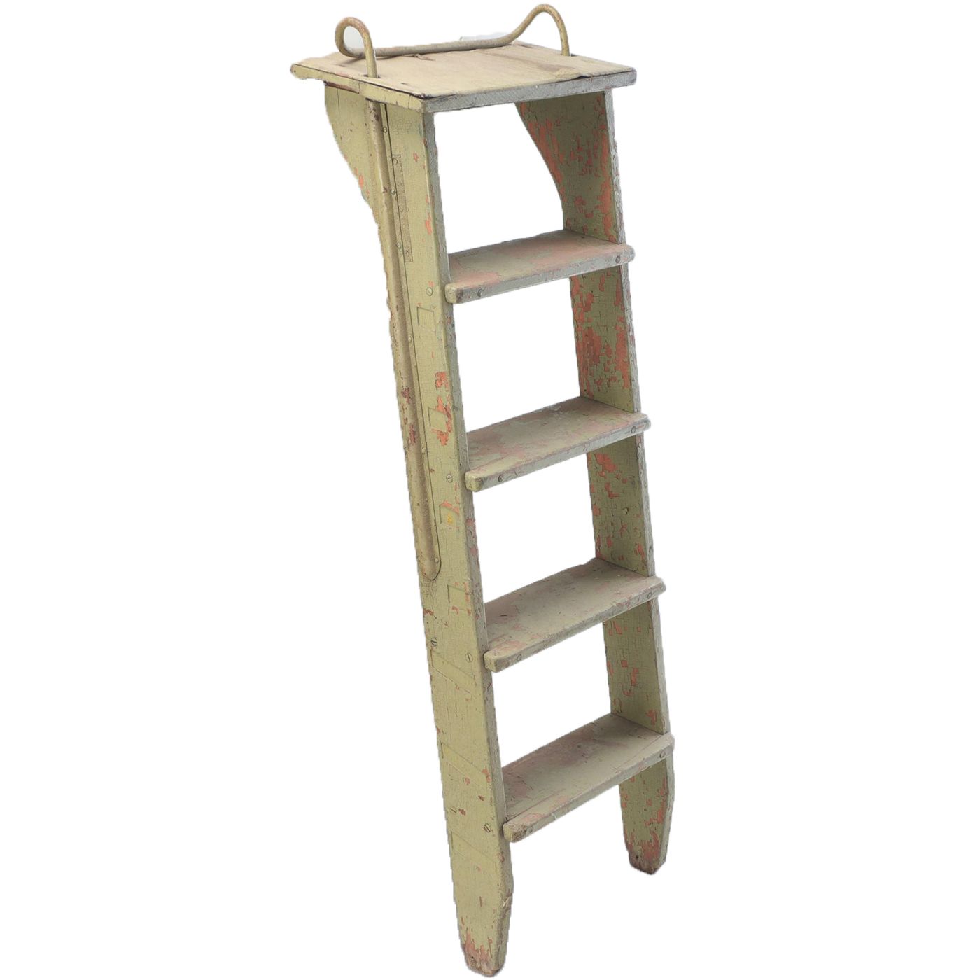 Early 20th Century Painted Wooden Ladder