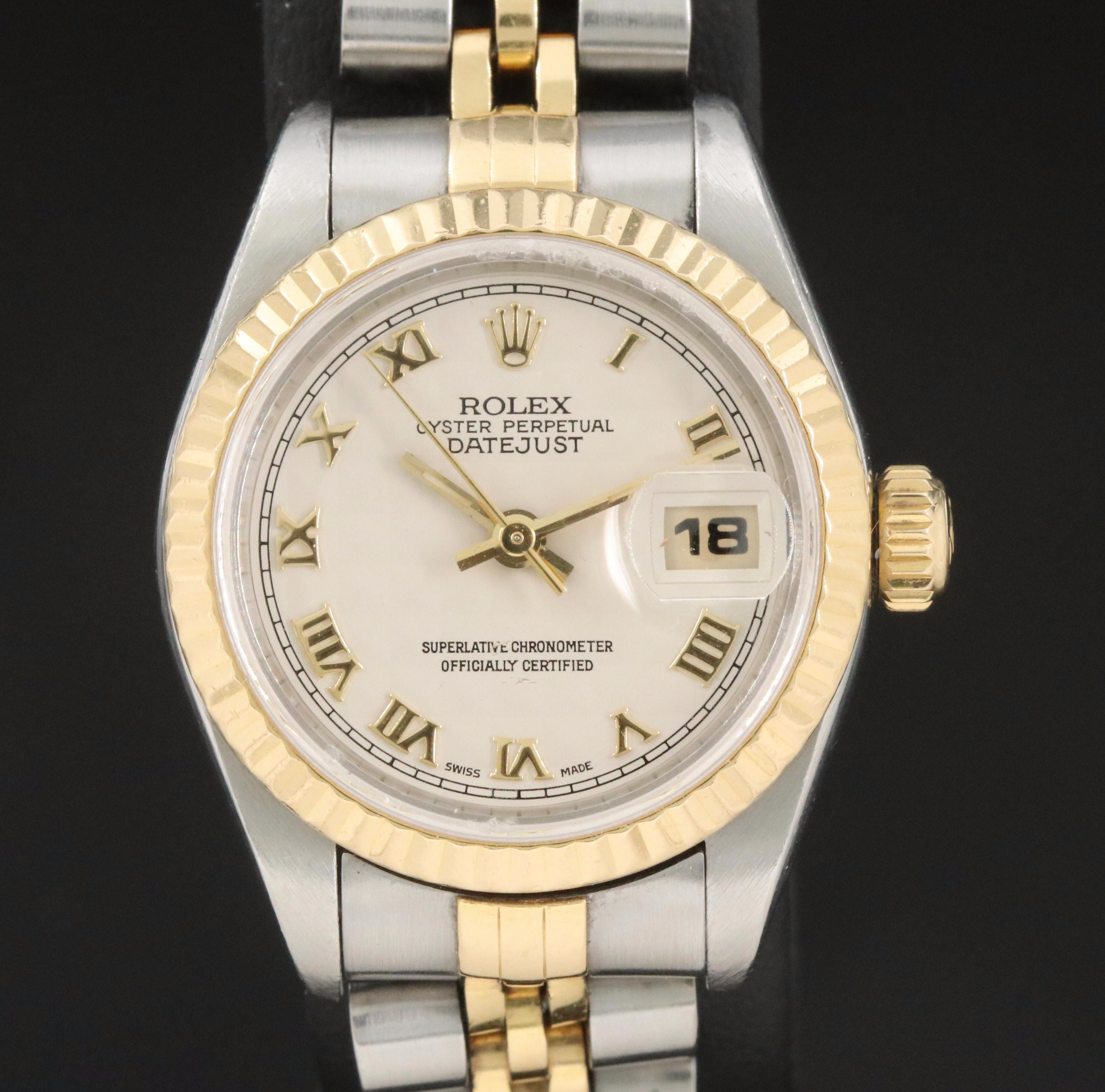 1997 Rolex Datejust Pyramid Dial 26MM Two-Tone Automatic Watch