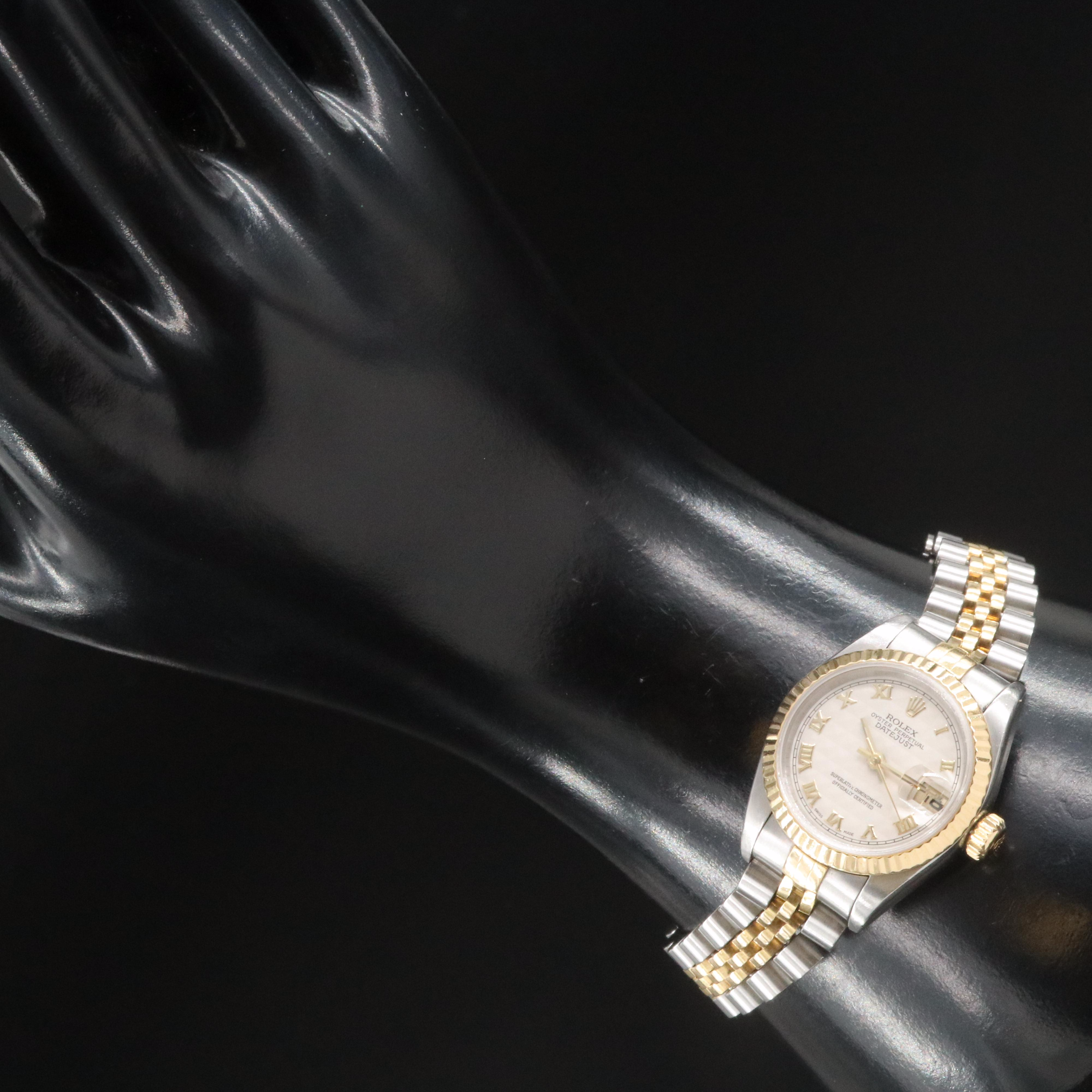 1997 Rolex Datejust Pyramid Dial 26MM Two-Tone Automatic Watch